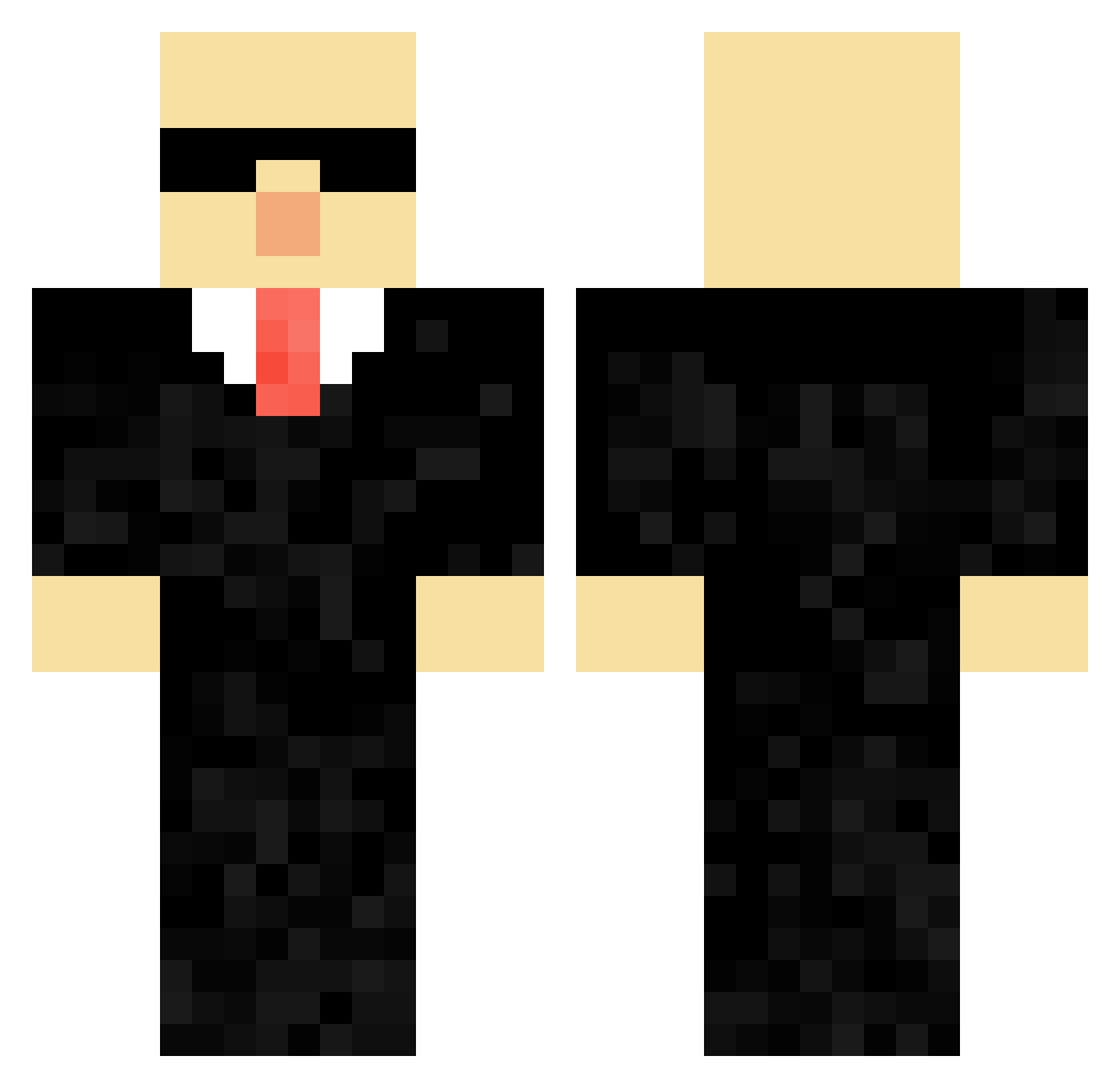 LTrap Minecraft skin, front and back view