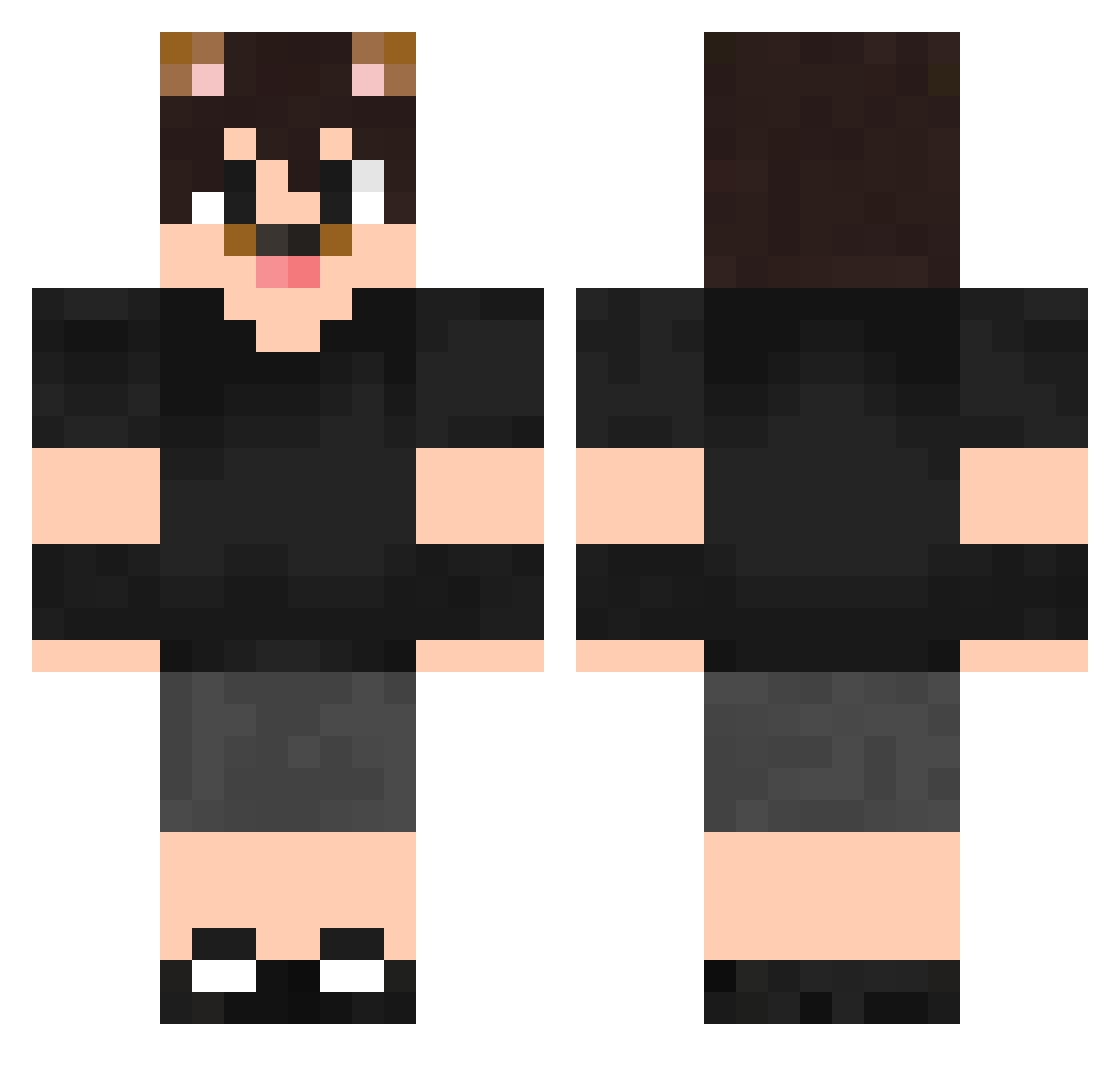 ImThunder Minecraft skin, front and back view