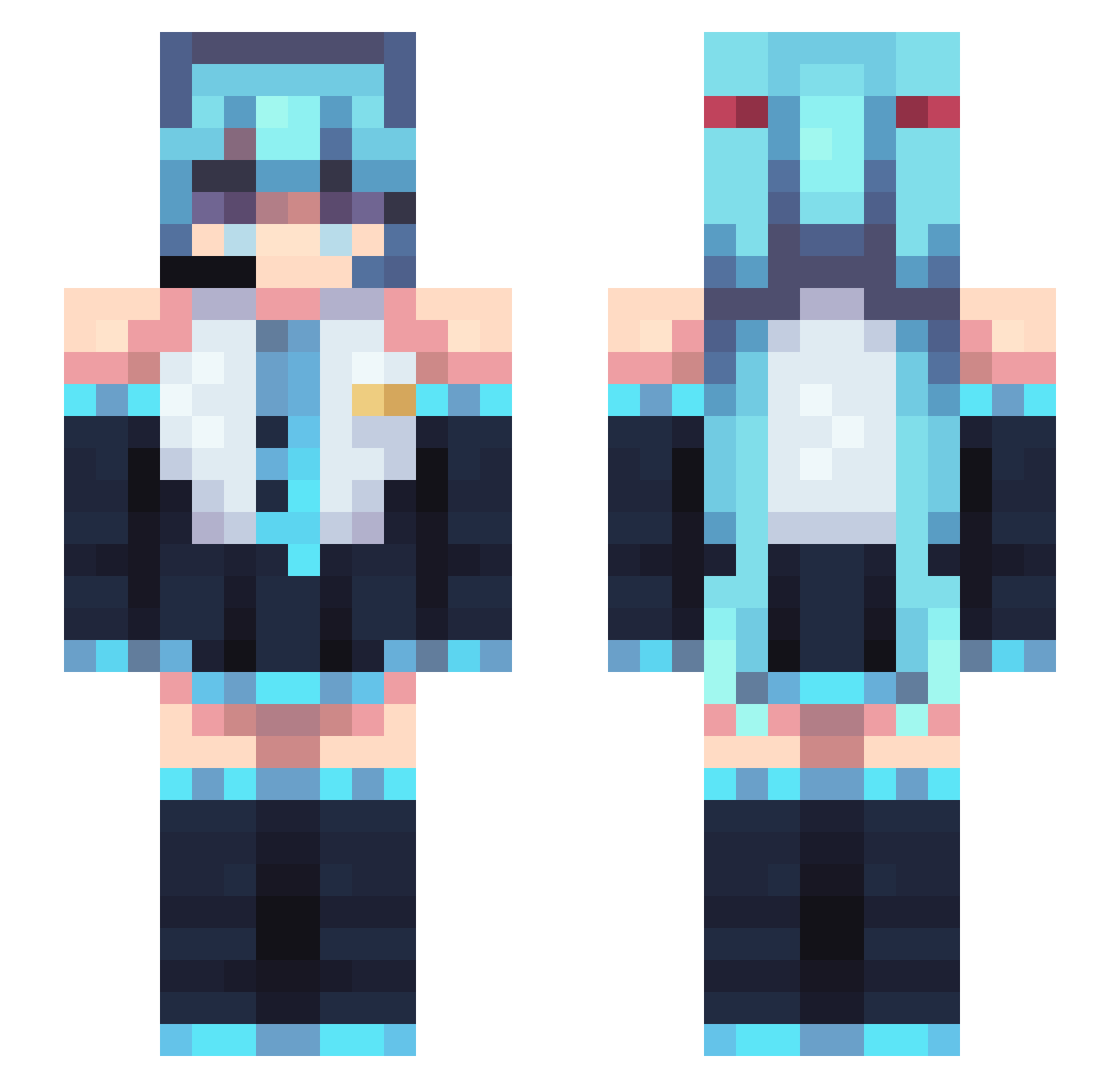 N8zilla1234 Minecraft skin, front and back view