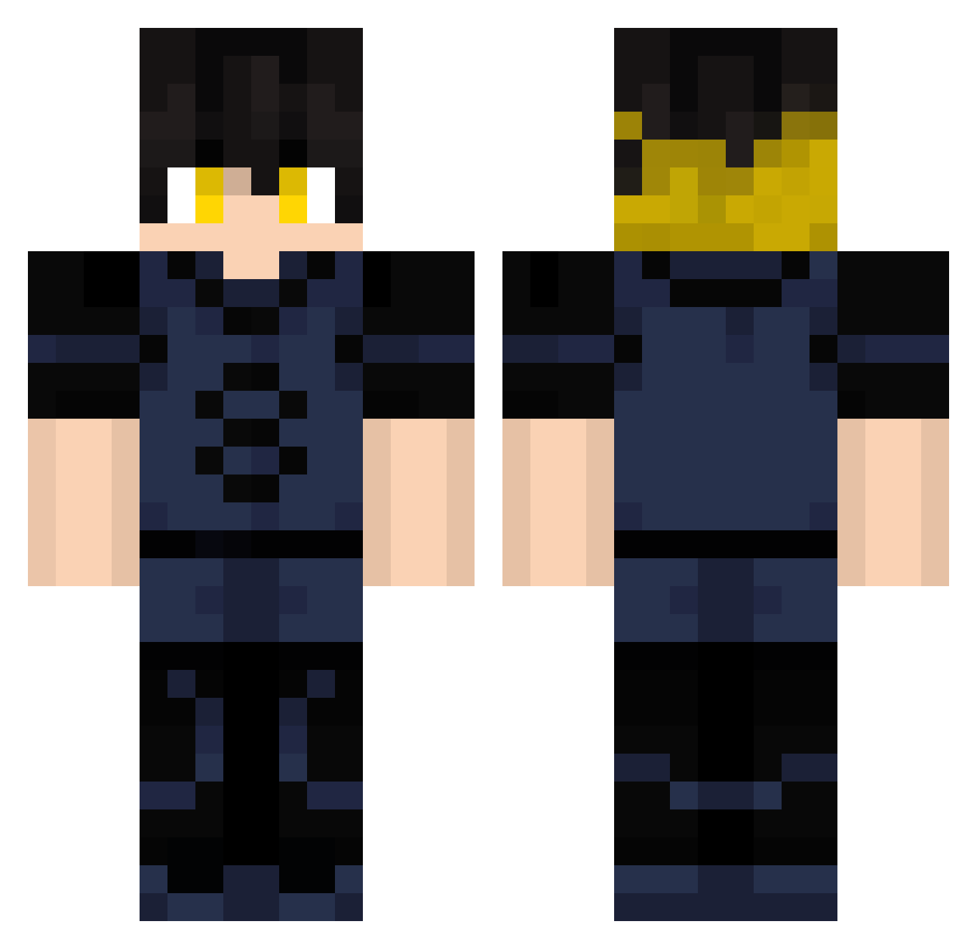 zetagod57 Minecraft skin, front and back view