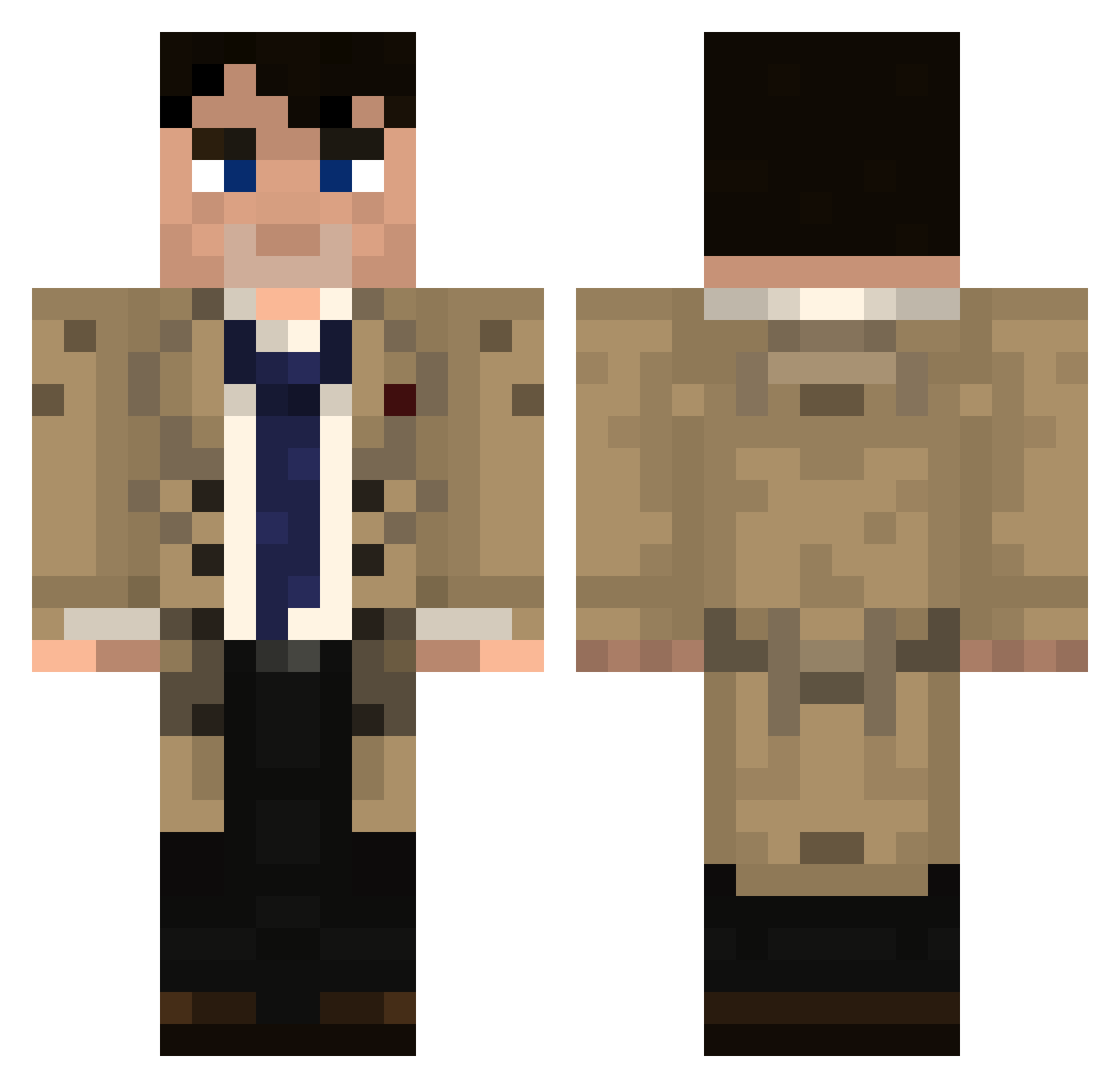 nggakante Minecraft skin, front and back view