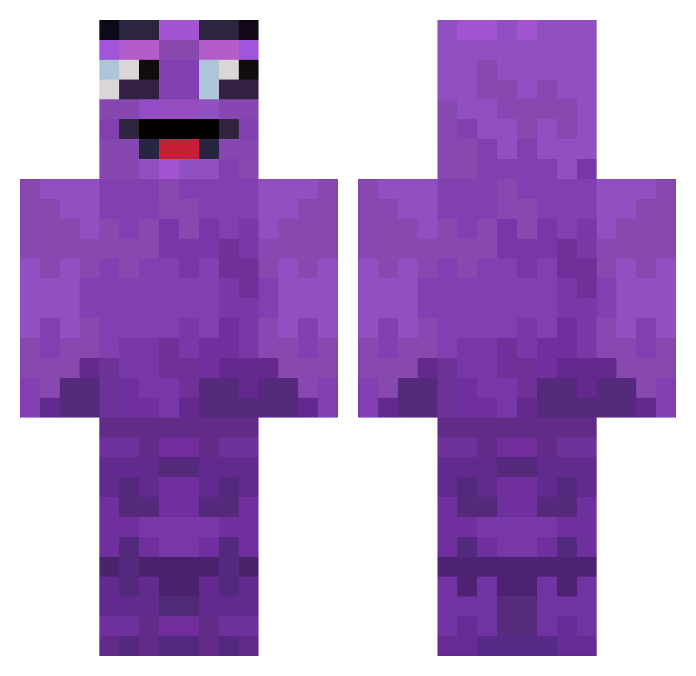w0jew0d4 Minecraft skin, front and back view