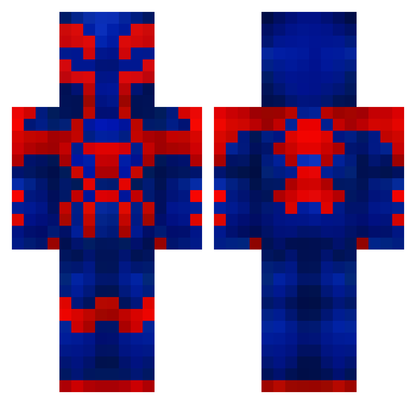 Gwinny12 Minecraft skin, front and back view