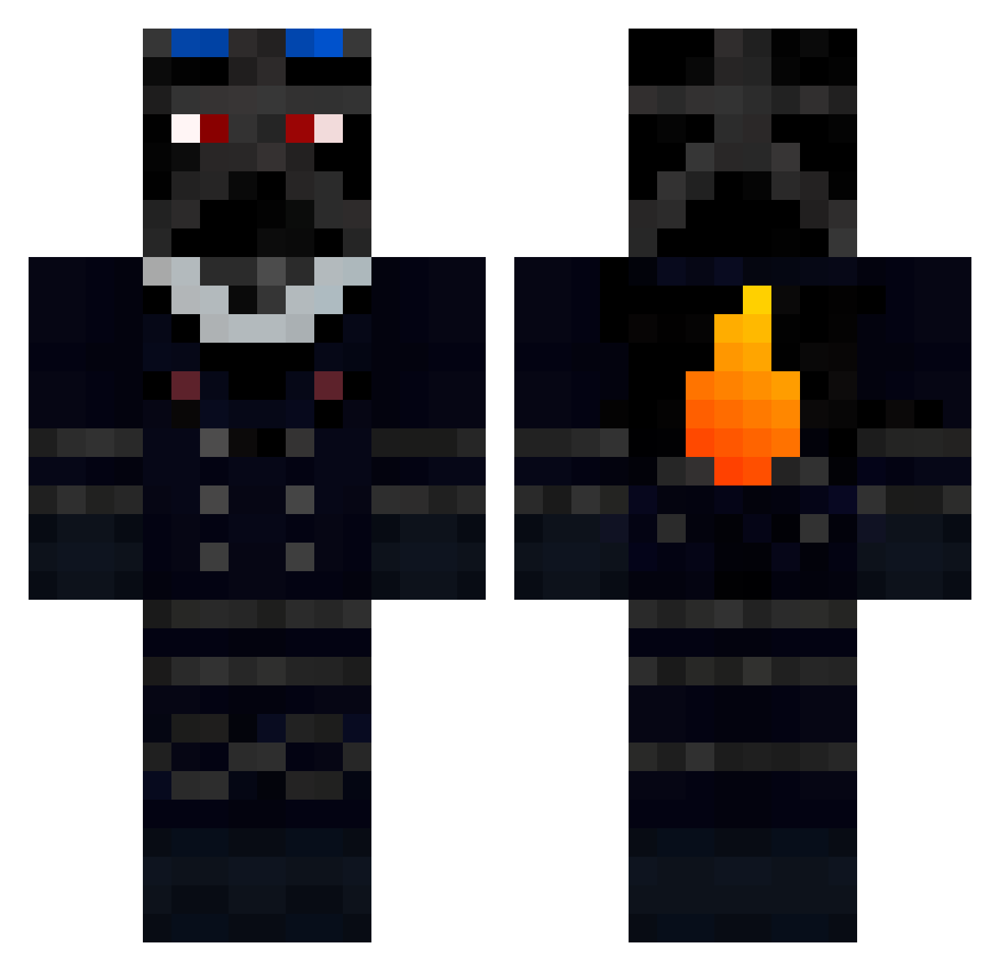 Skall_ Minecraft skin, front and back view