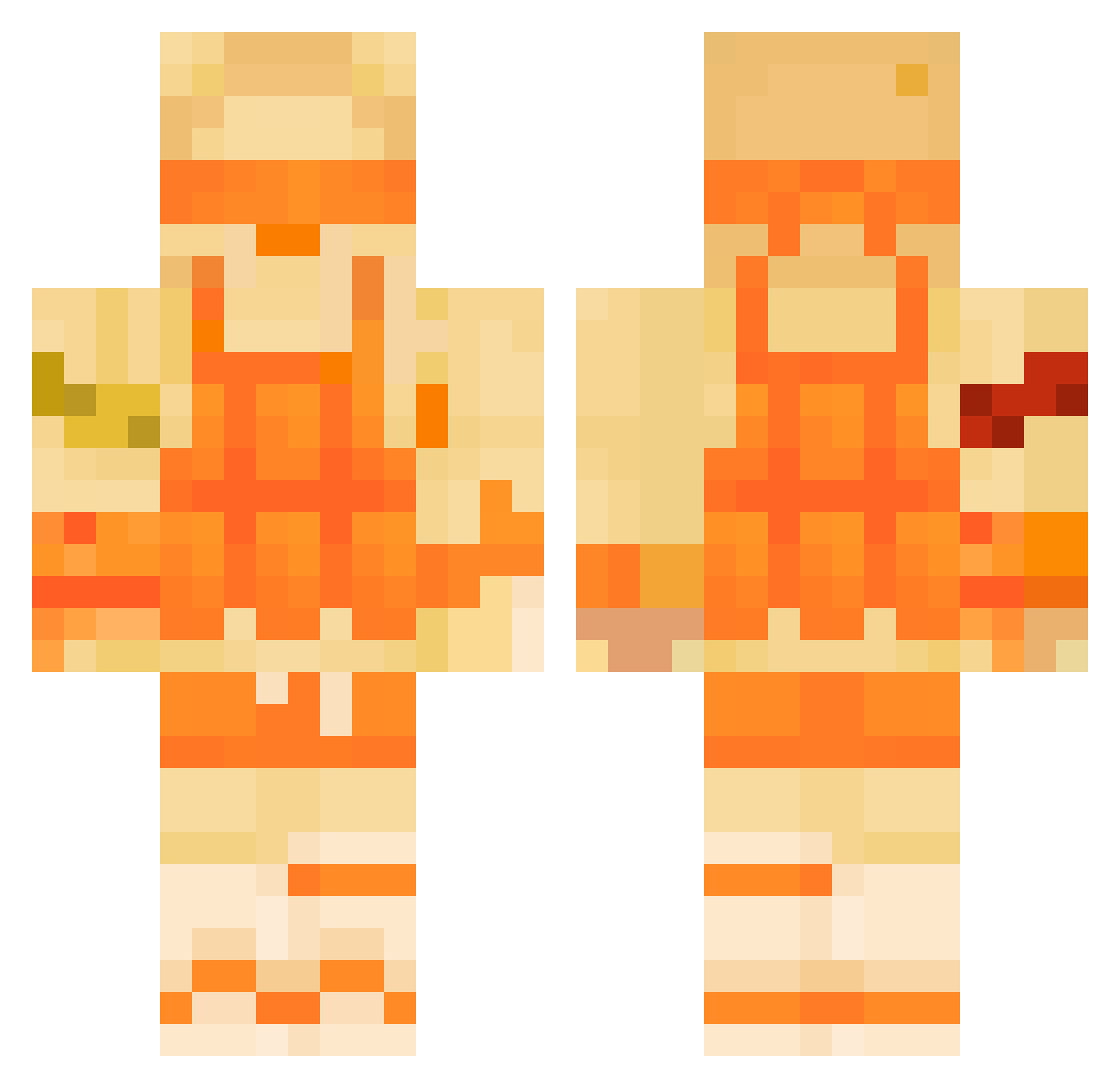 Le_ShArKy Minecraft skin, front and back view