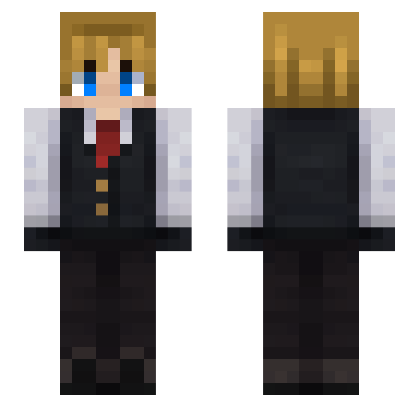 Kurivel Minecraft skin, front and back view