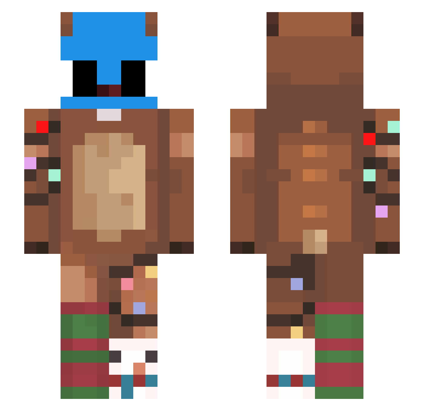 ViggoNoah Minecraft skin, front and back view