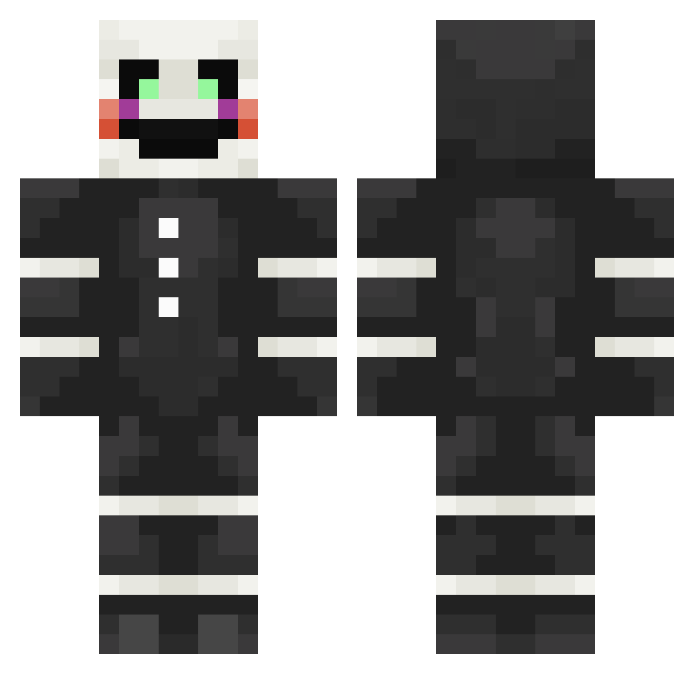 EZEROMESERO Minecraft skin, front and back view