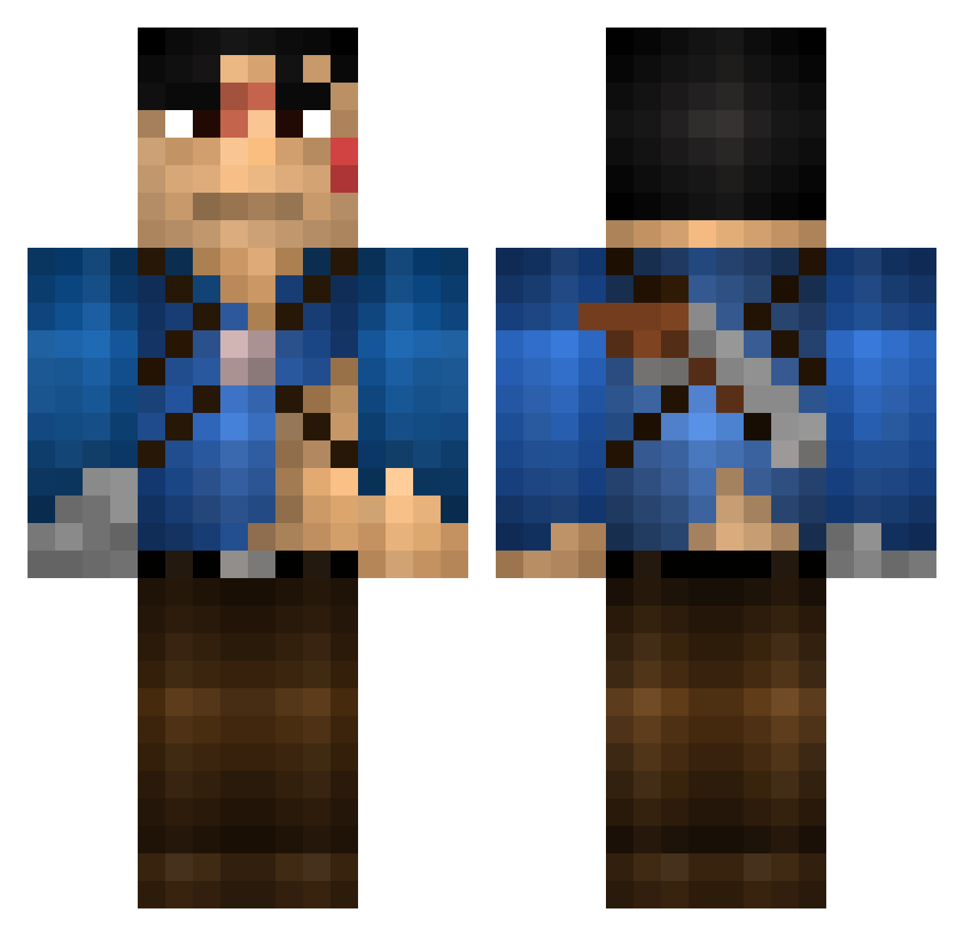 thegavsters Minecraft skin, front and back view