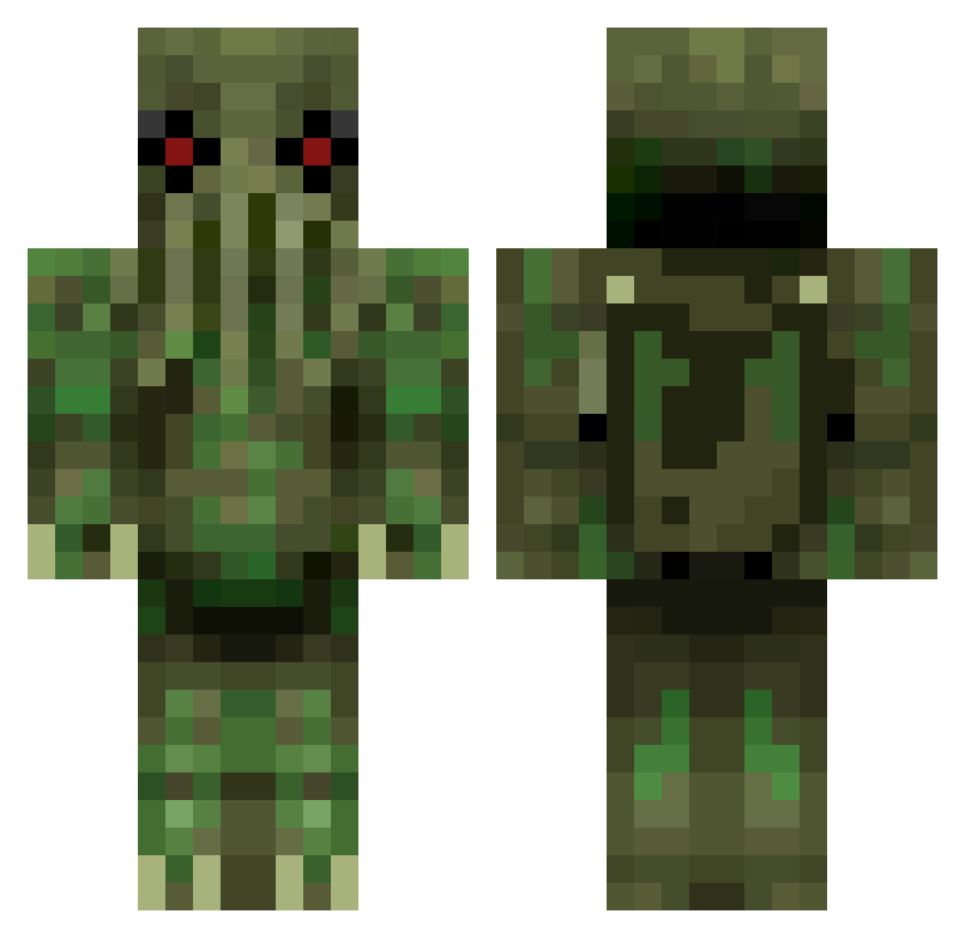 Seeker1985 Minecraft skin, front and back view