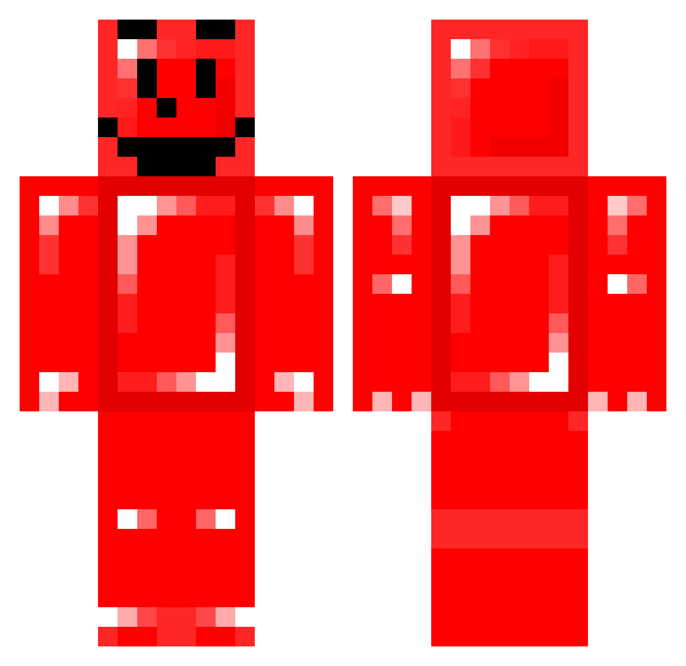 BradyBiceps Minecraft skin, front and back view