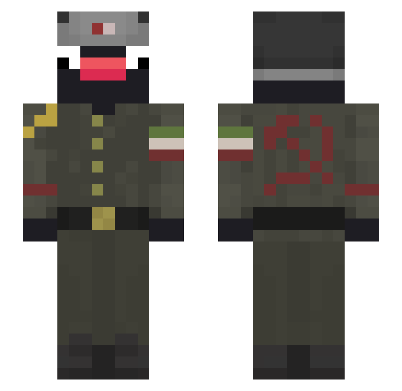 Soy_jo Minecraft skin, front and back view