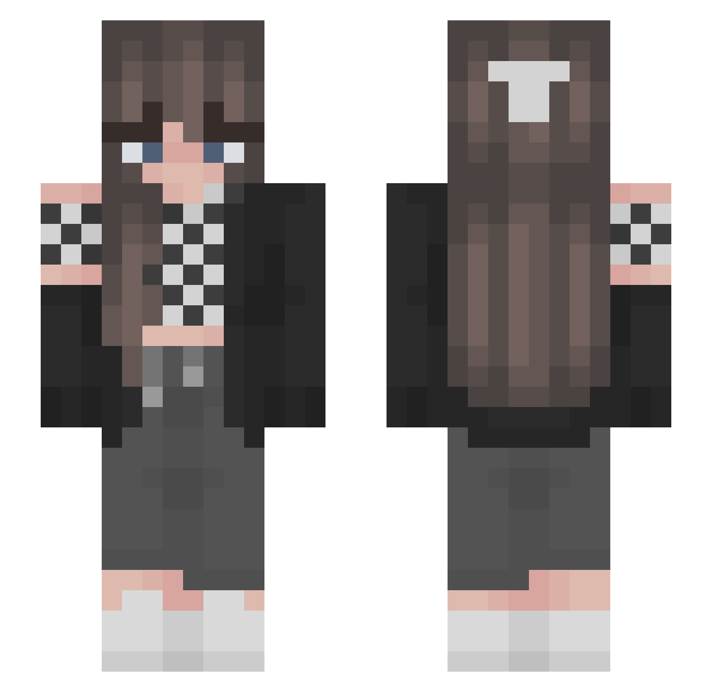 _Sule Minecraft skin, front and back view
