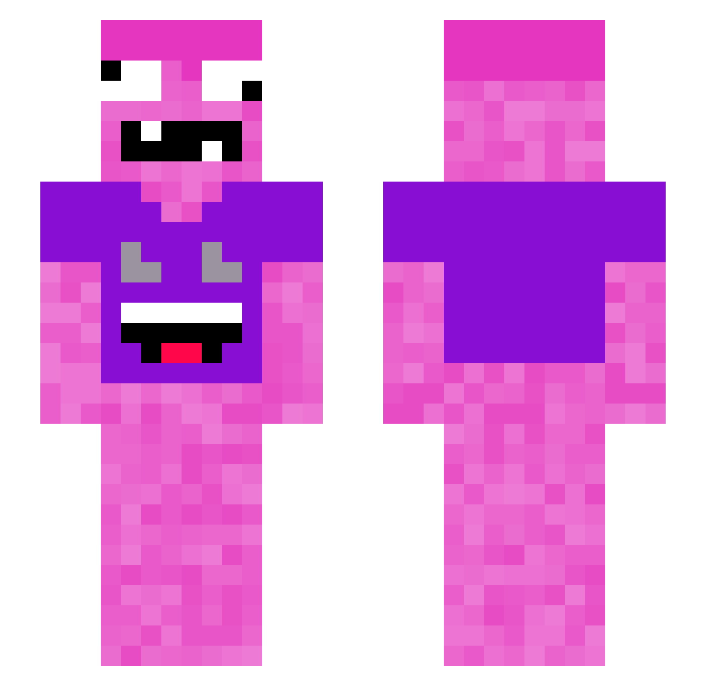 christhegrt Minecraft skin, front and back view