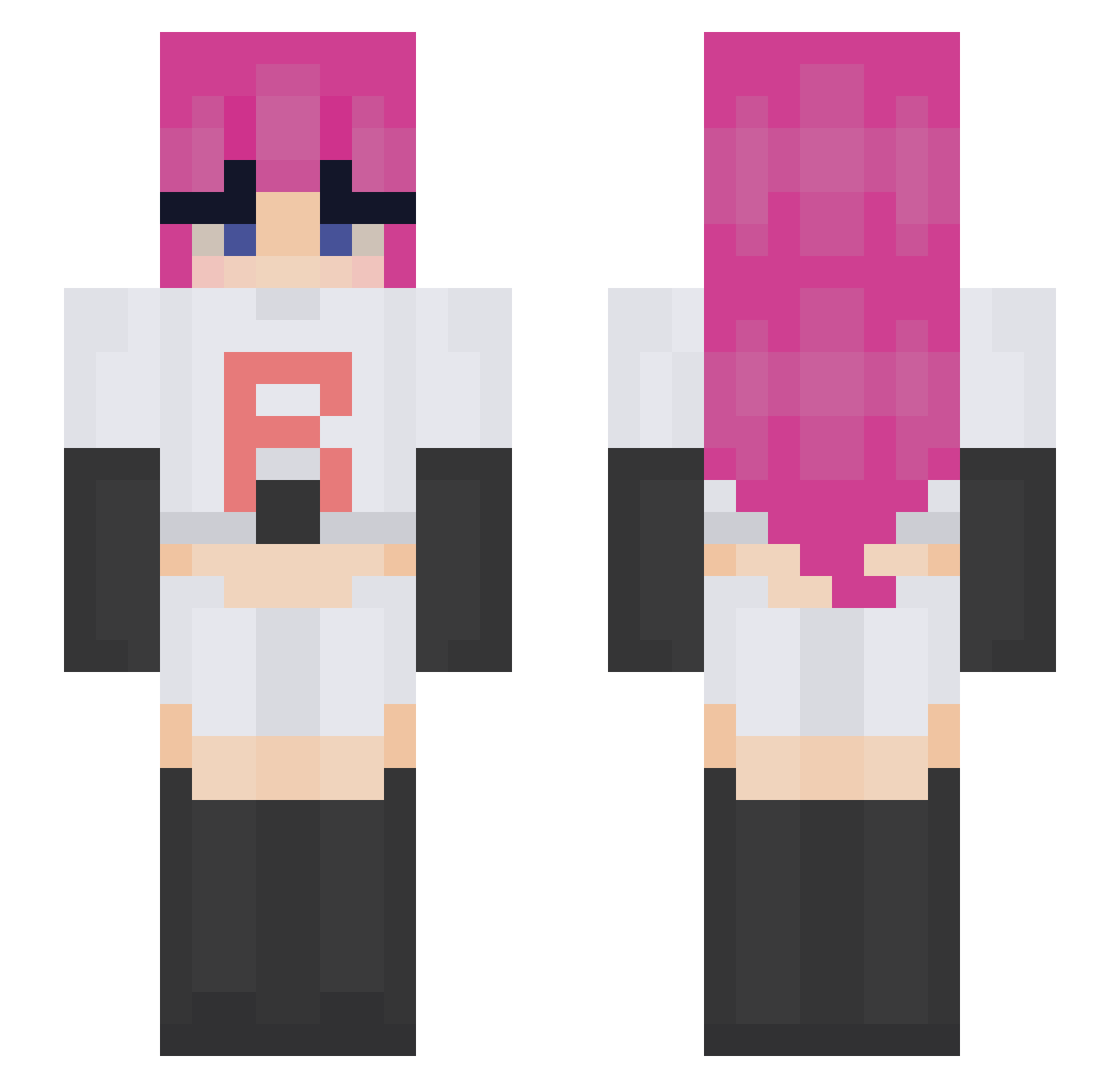 GiselleOlisan Minecraft skin, front and back view