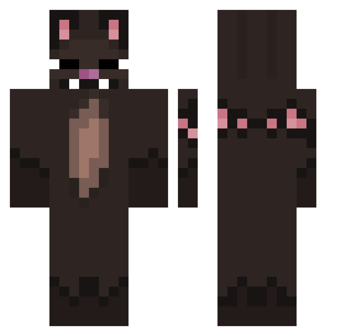 cla2021 Minecraft skin, front and back view