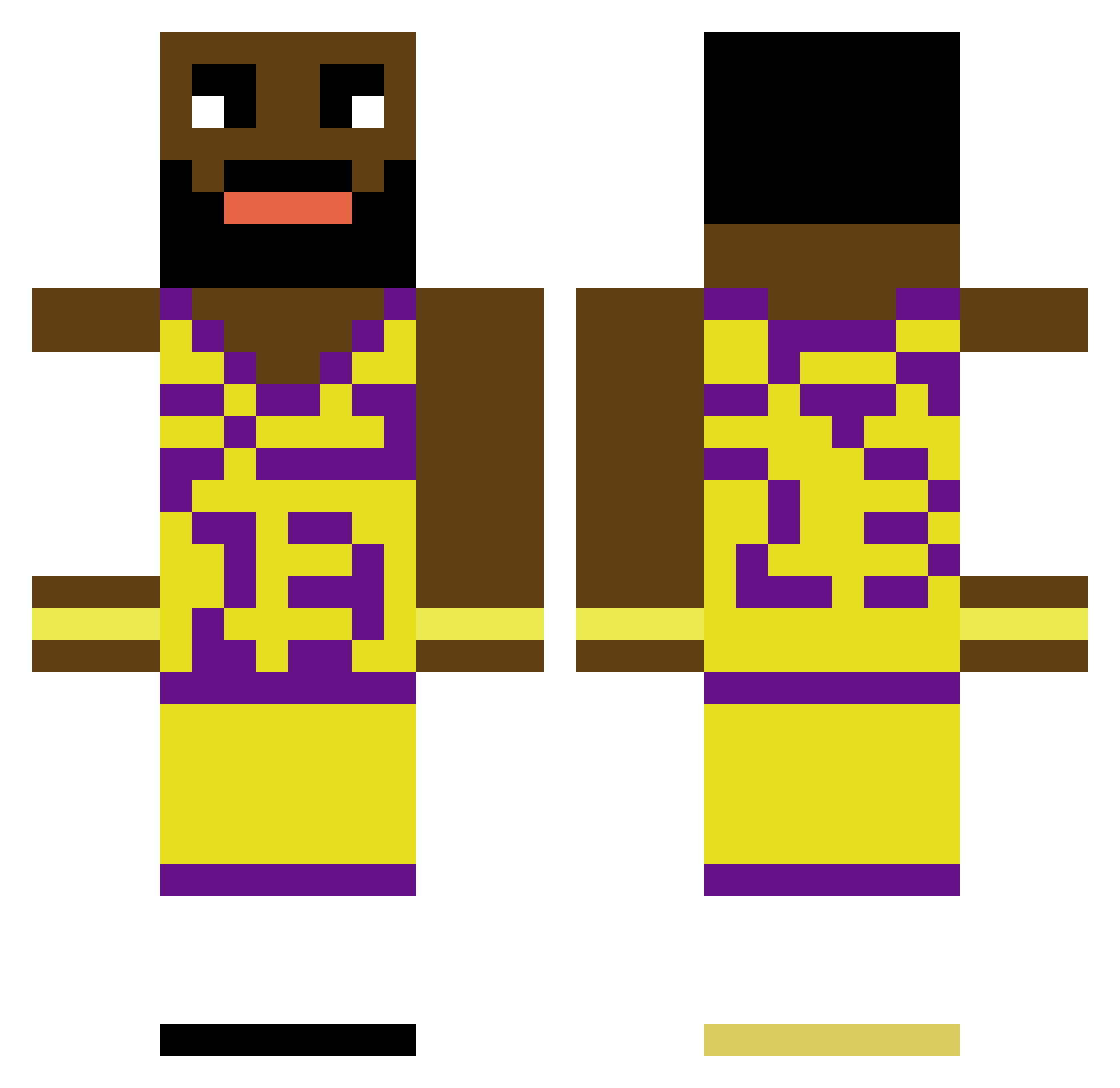 whywhyzed Minecraft skin, front and back view