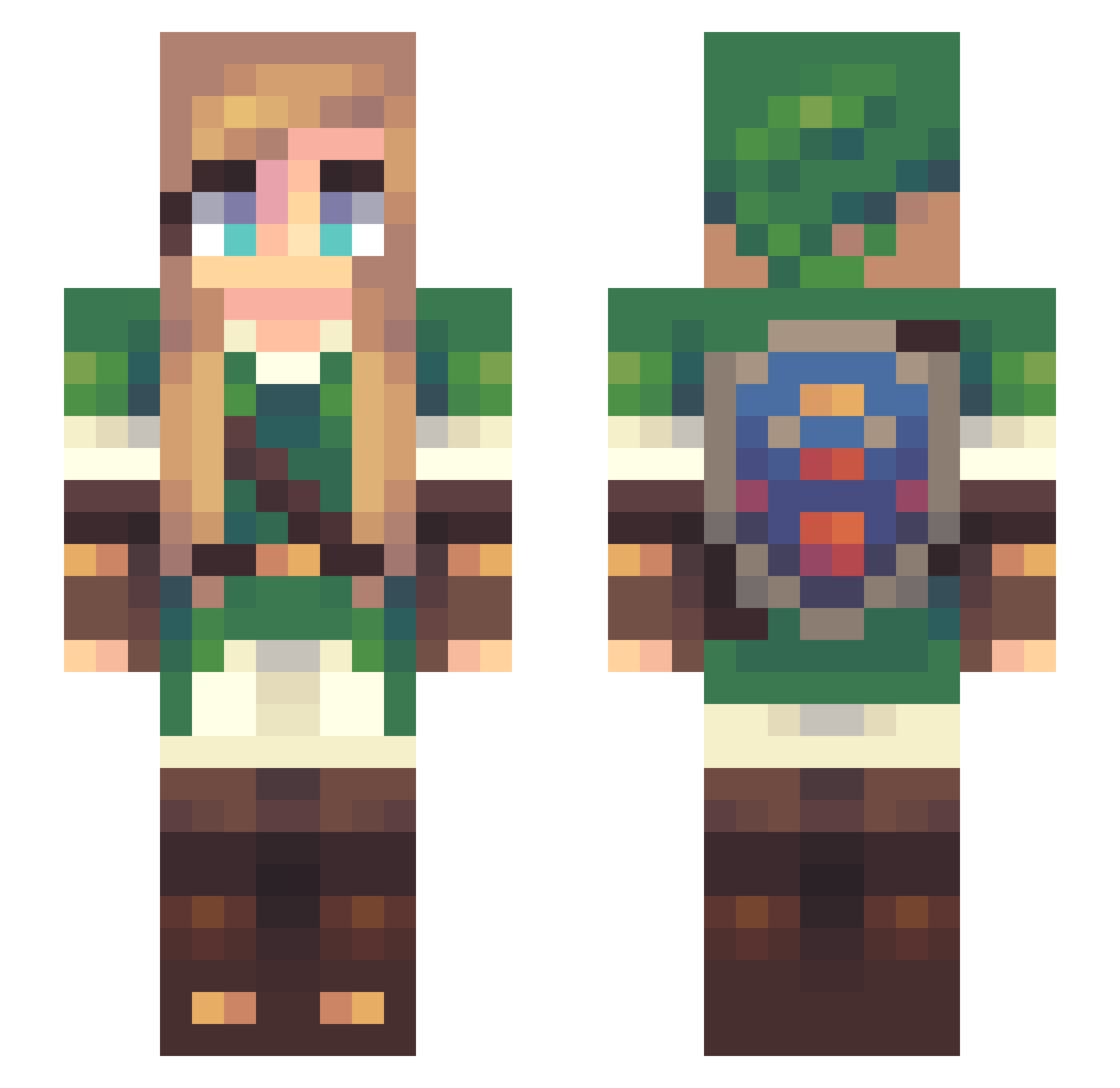Sal Minecraft skin, front and back view