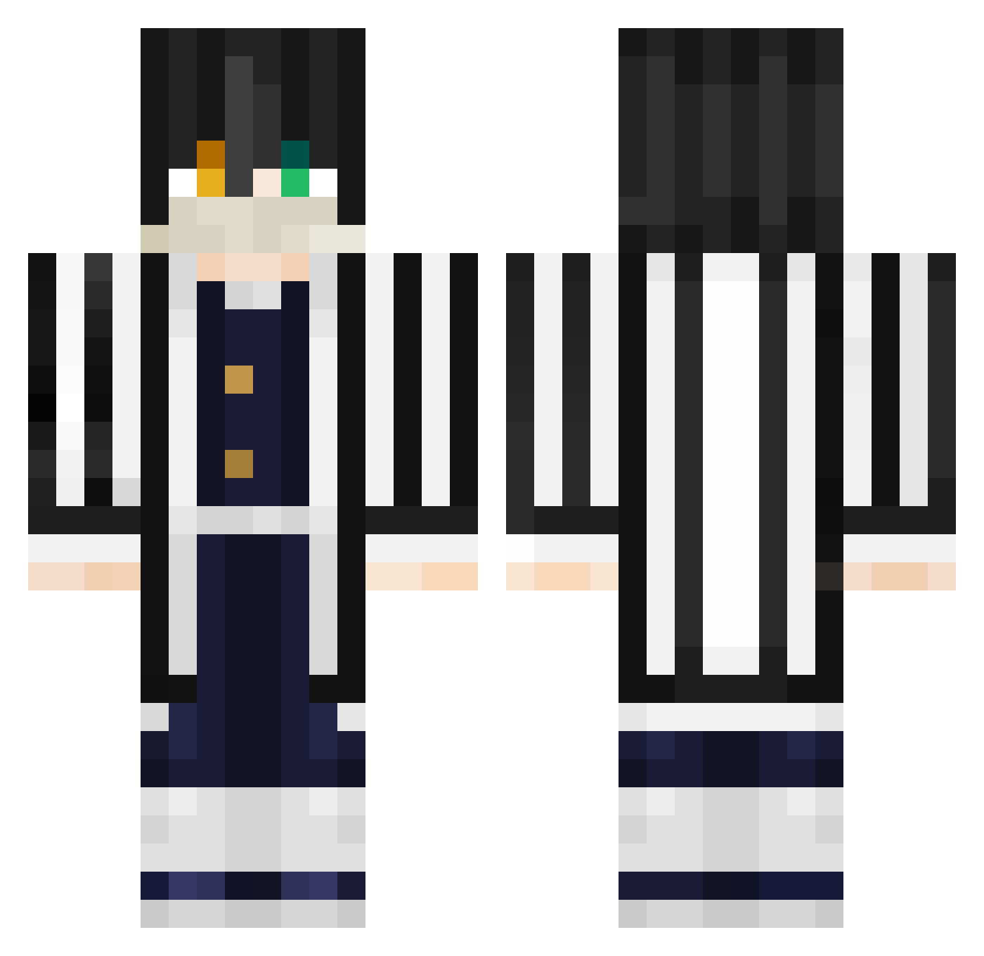 0gPlayz Minecraft skin, front and back view