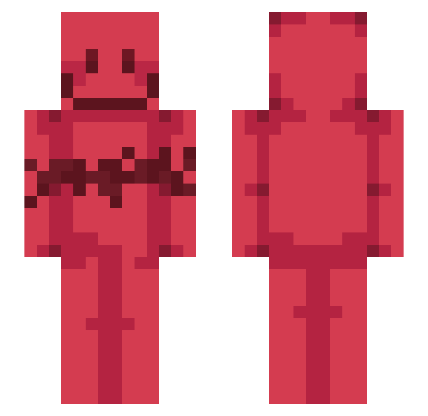xdVYLE Minecraft skin, front and back view