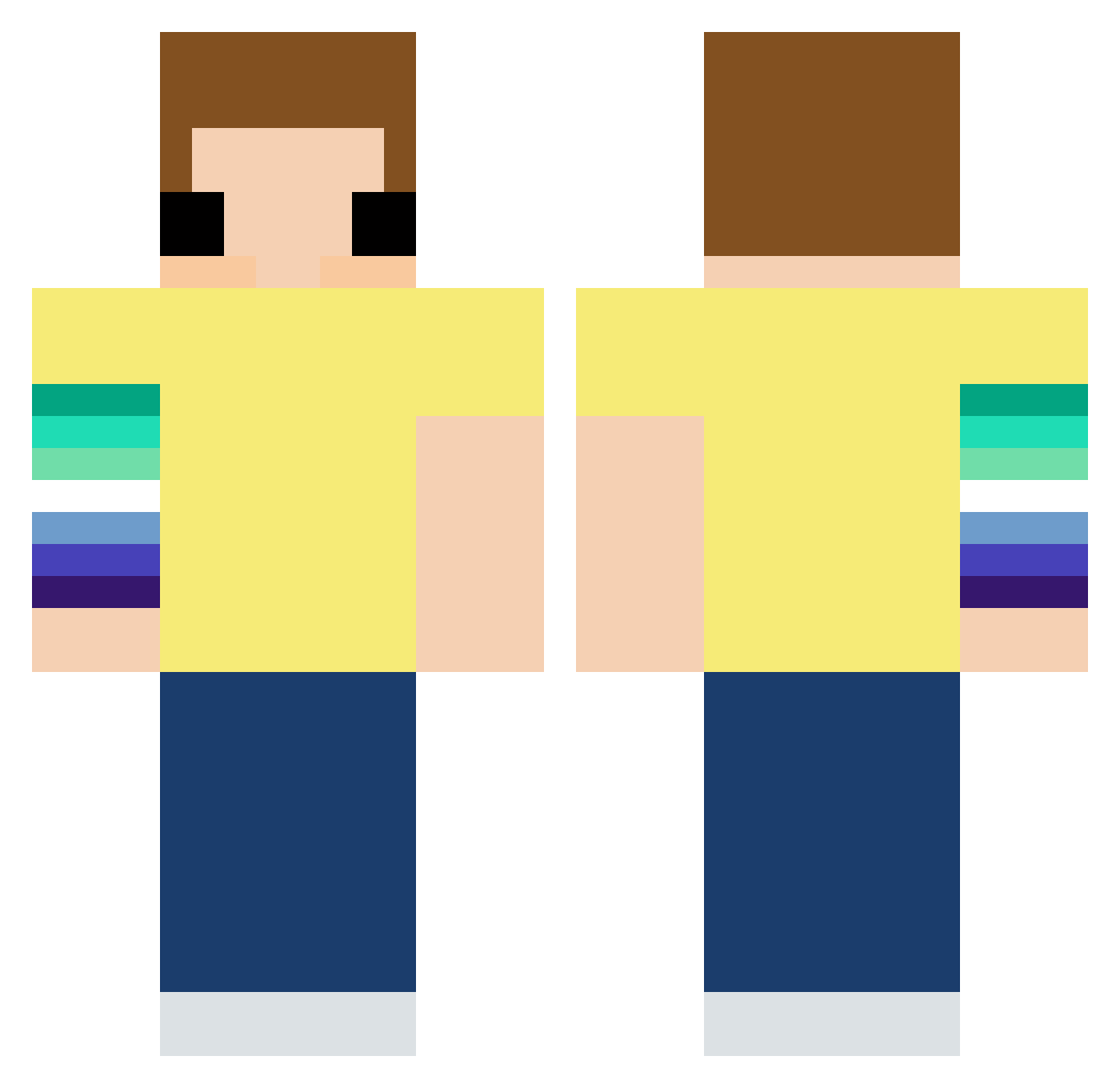bigketchup Minecraft skin, front and back view