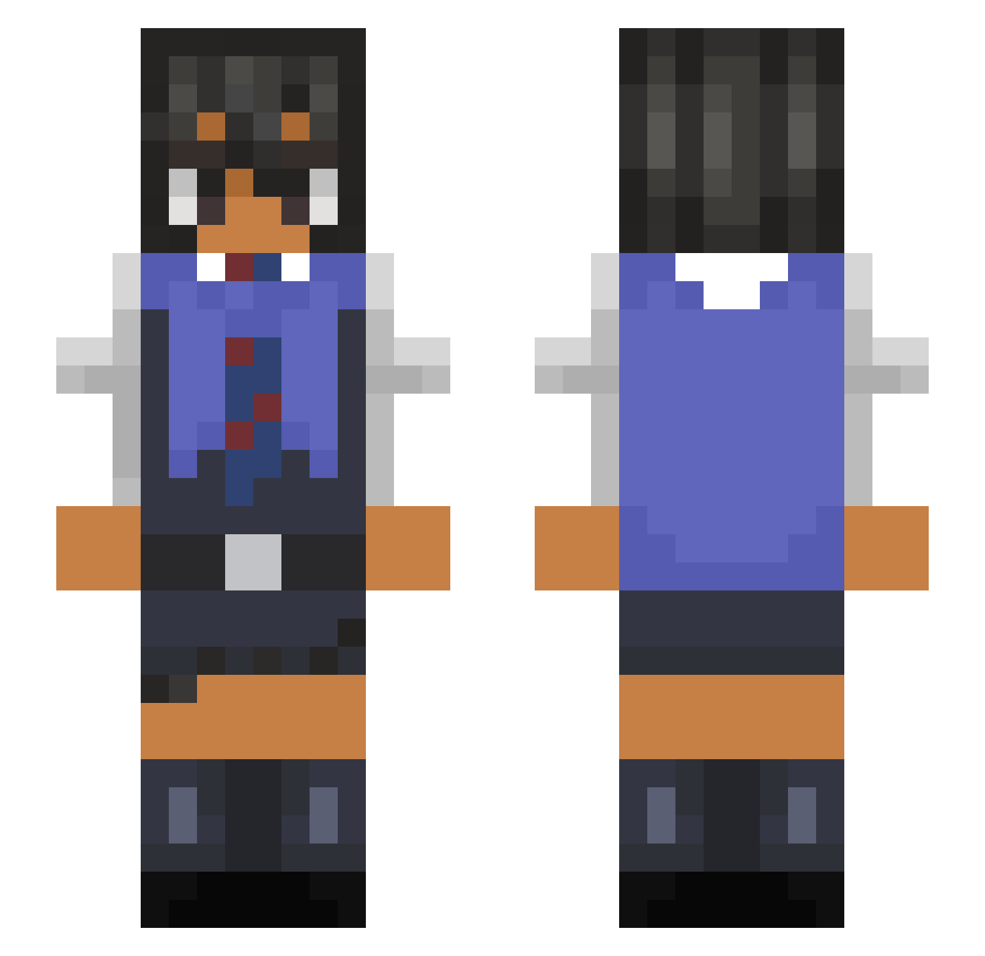 Ccronaa Minecraft skin, front and back view