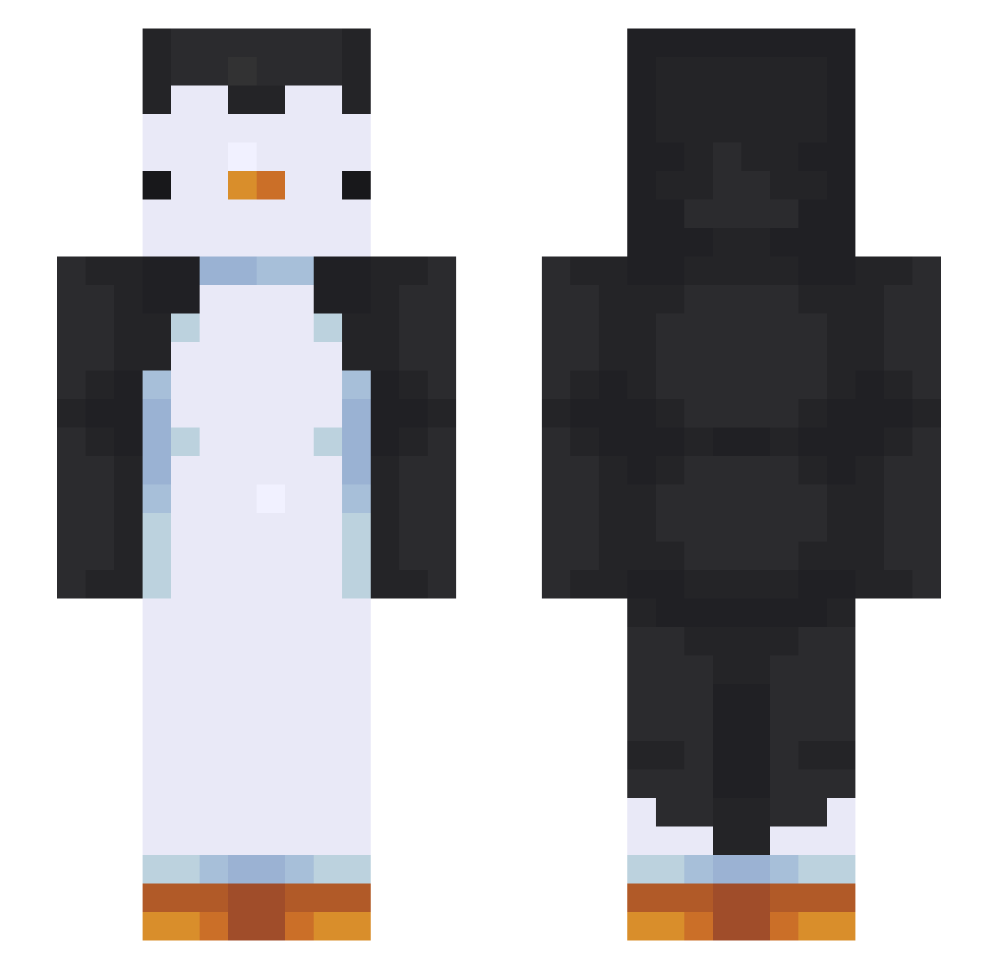 Bekemo_77 Minecraft skin, front and back view