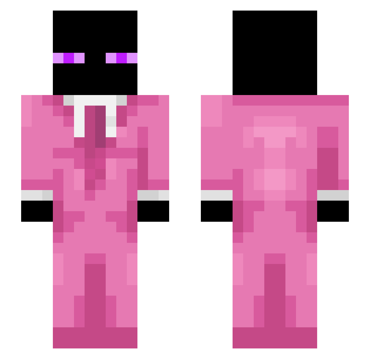 pineapplelog Minecraft skin, front and back view