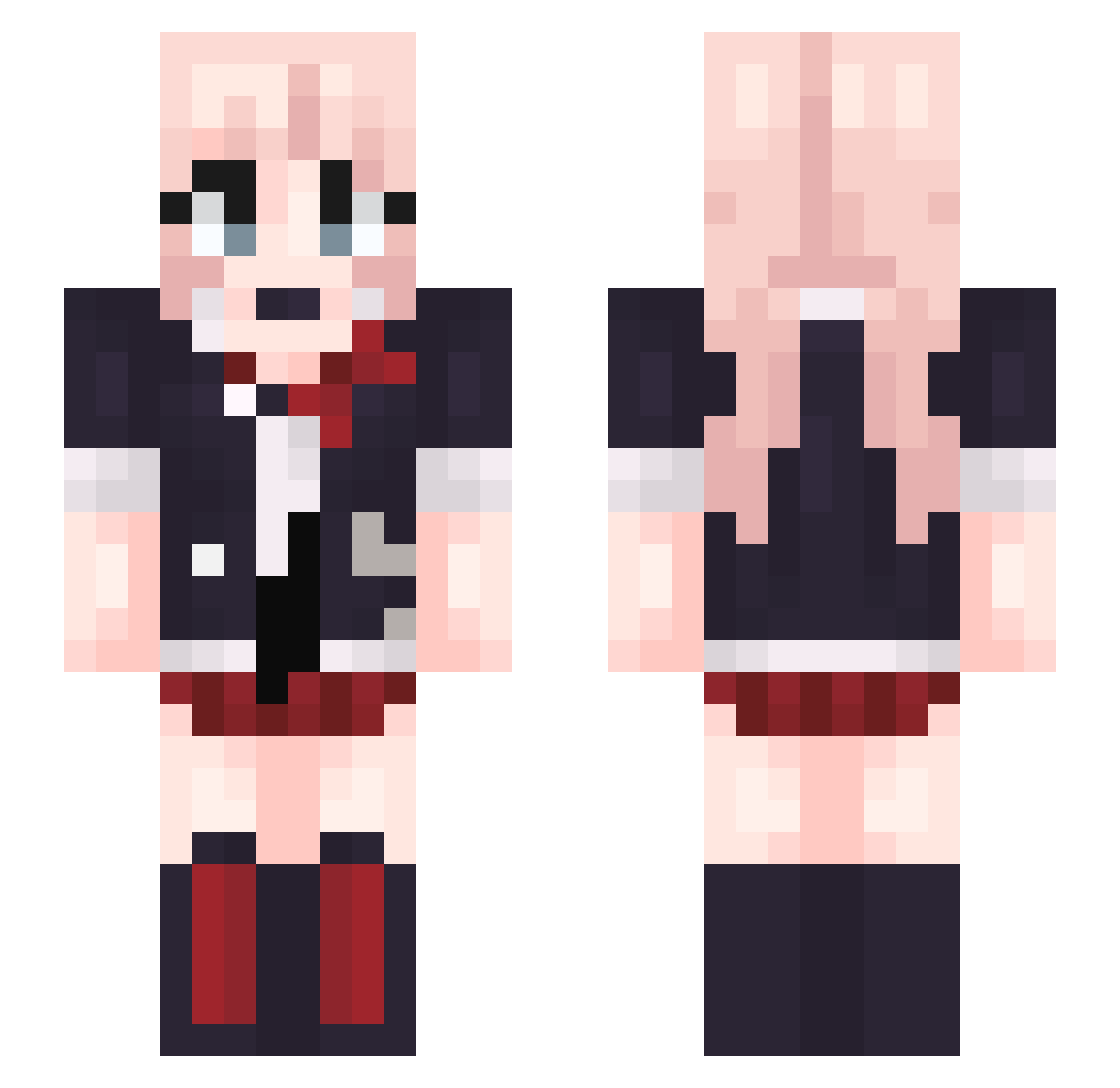 ItsAdumb Minecraft skin, front and back view