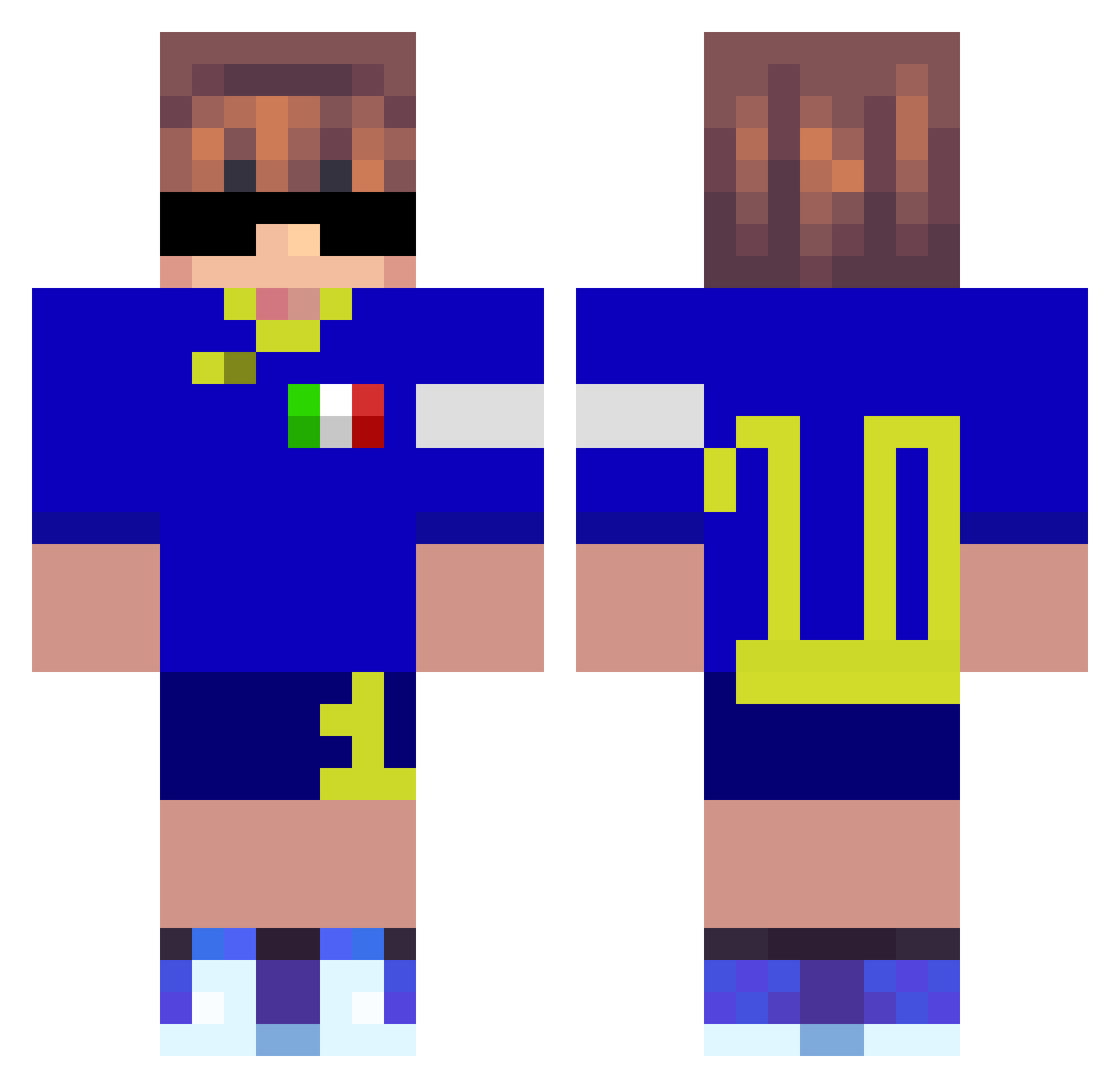 Fr4_05 Minecraft skin, front and back view