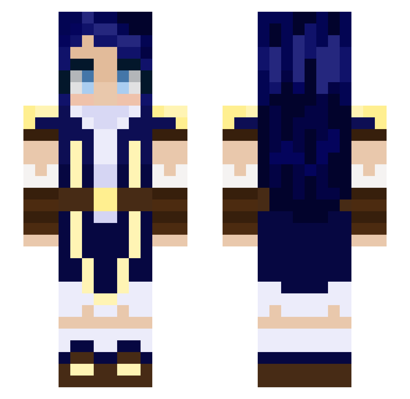 GalconPro Minecraft skin, front and back view