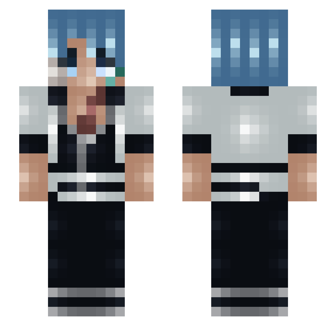 Littl3ACE2011 Minecraft skin, front and back view
