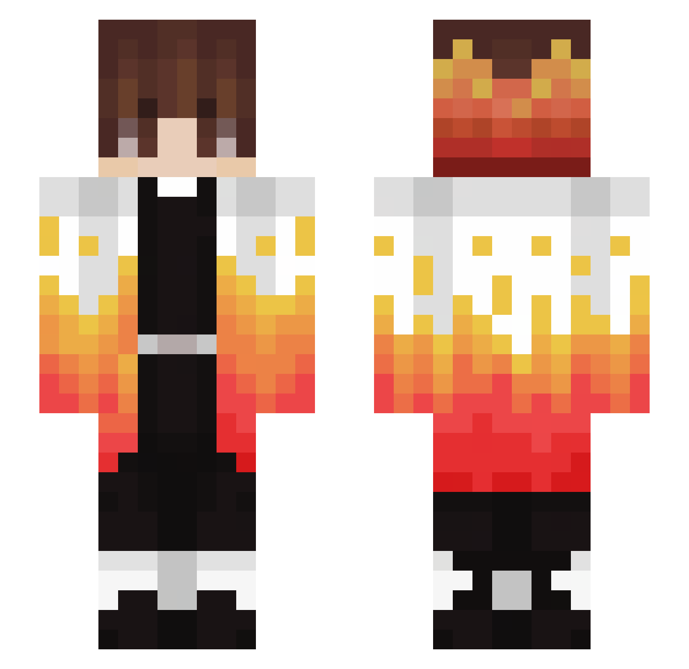 inotnik Minecraft skin, front and back view