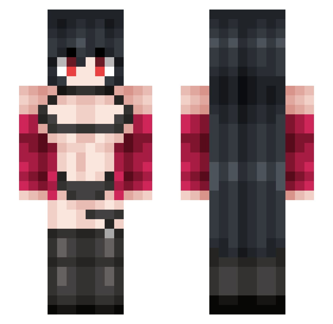 QISHIYI9 Minecraft skin, front and back view