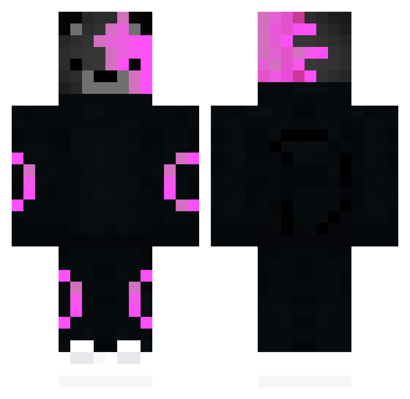 xPokerFace_ Minecraft skin, front and back view