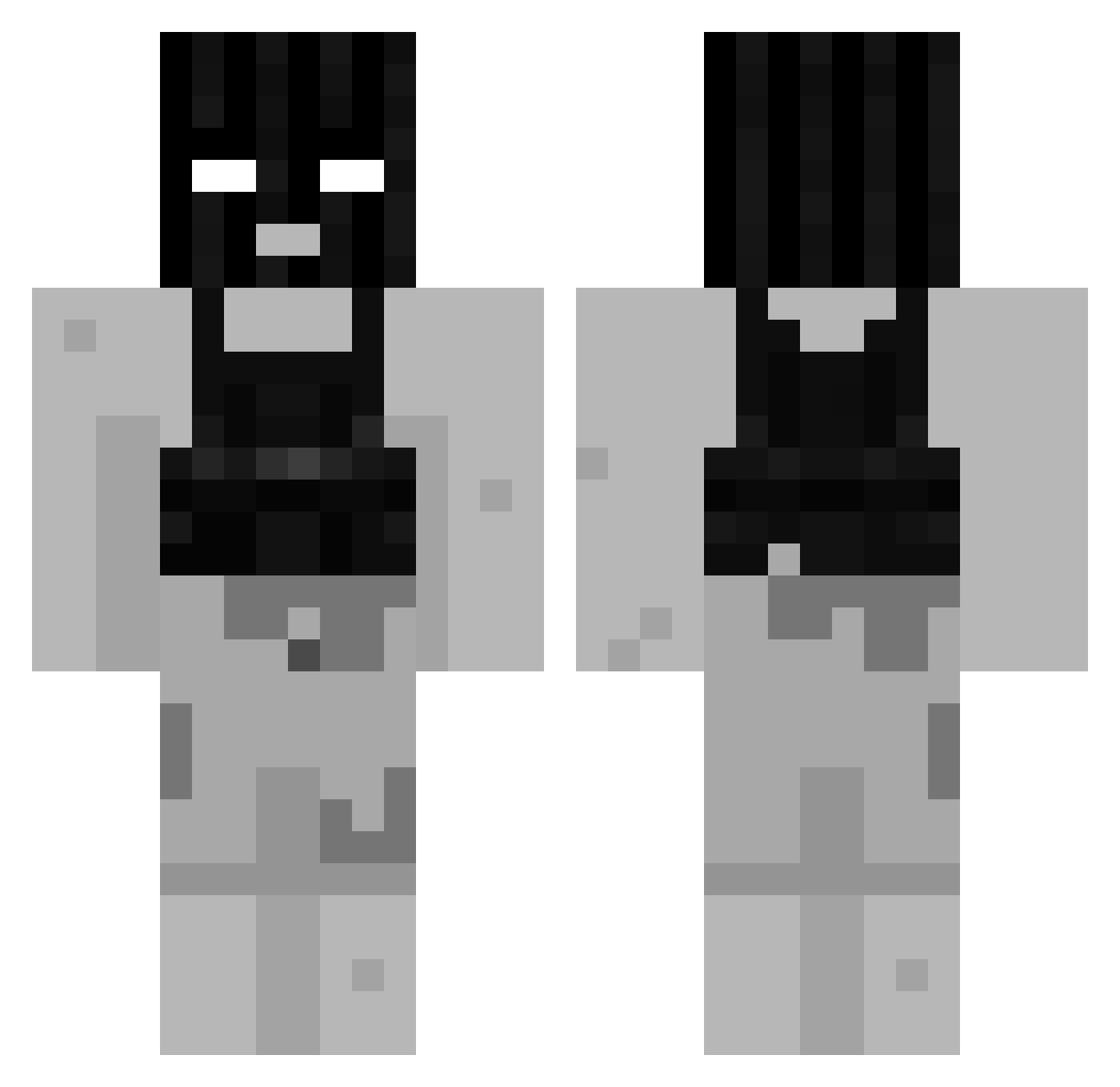 Dr3dz1kk_ Minecraft skin, front and back view