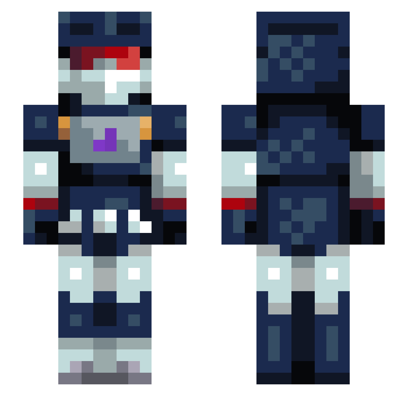 Andrre_01 Minecraft skin, front and back view