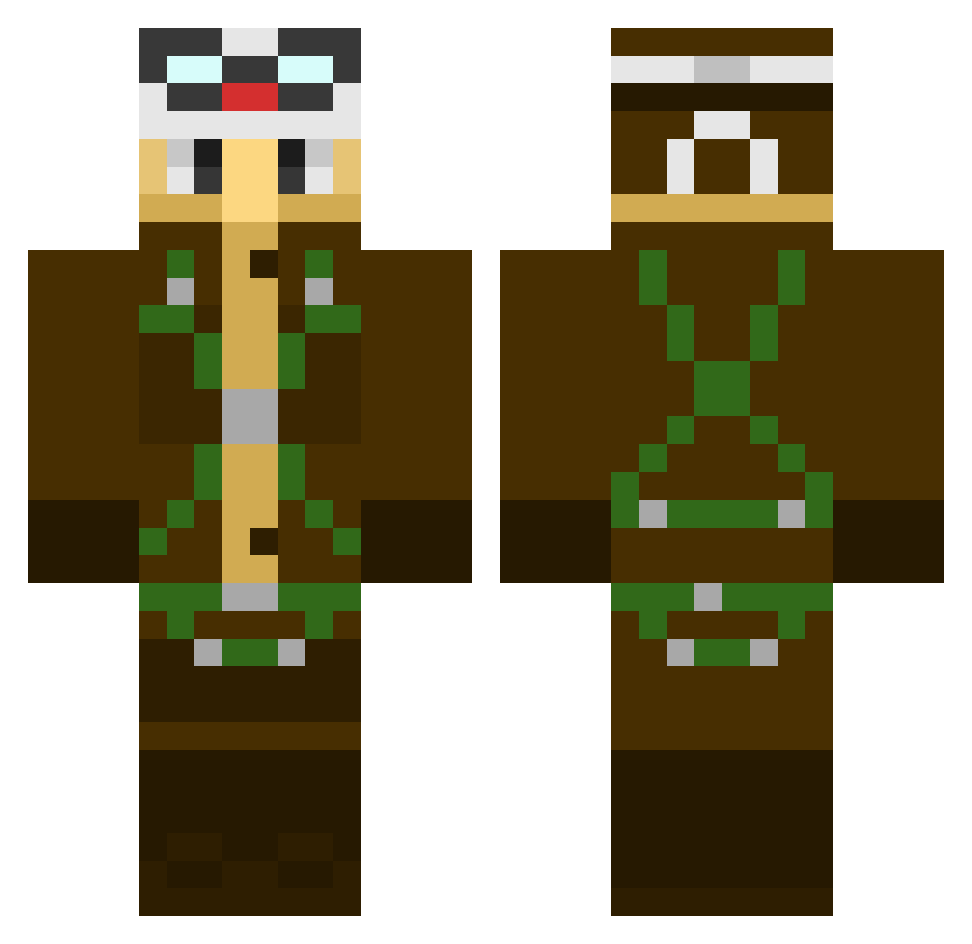 Zenmji Minecraft skin, front and back view