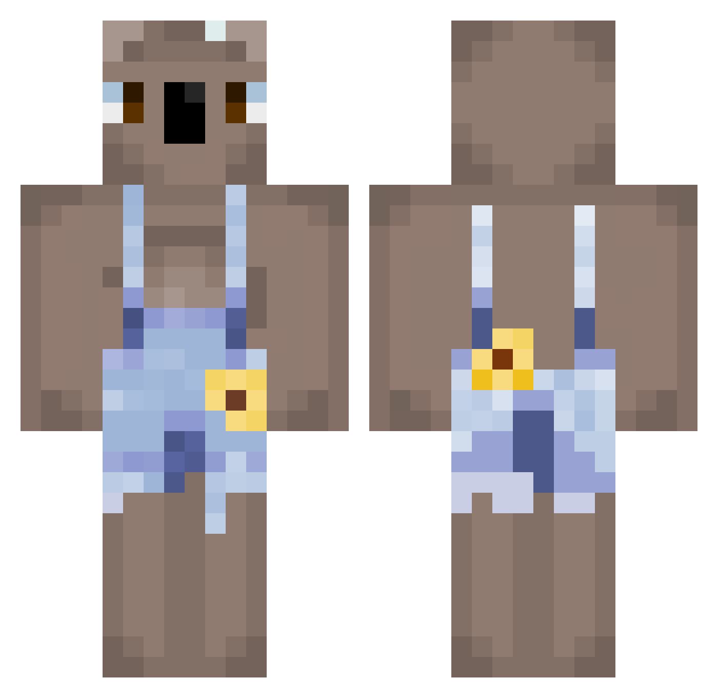 TylahBrah Minecraft skin, front and back view
