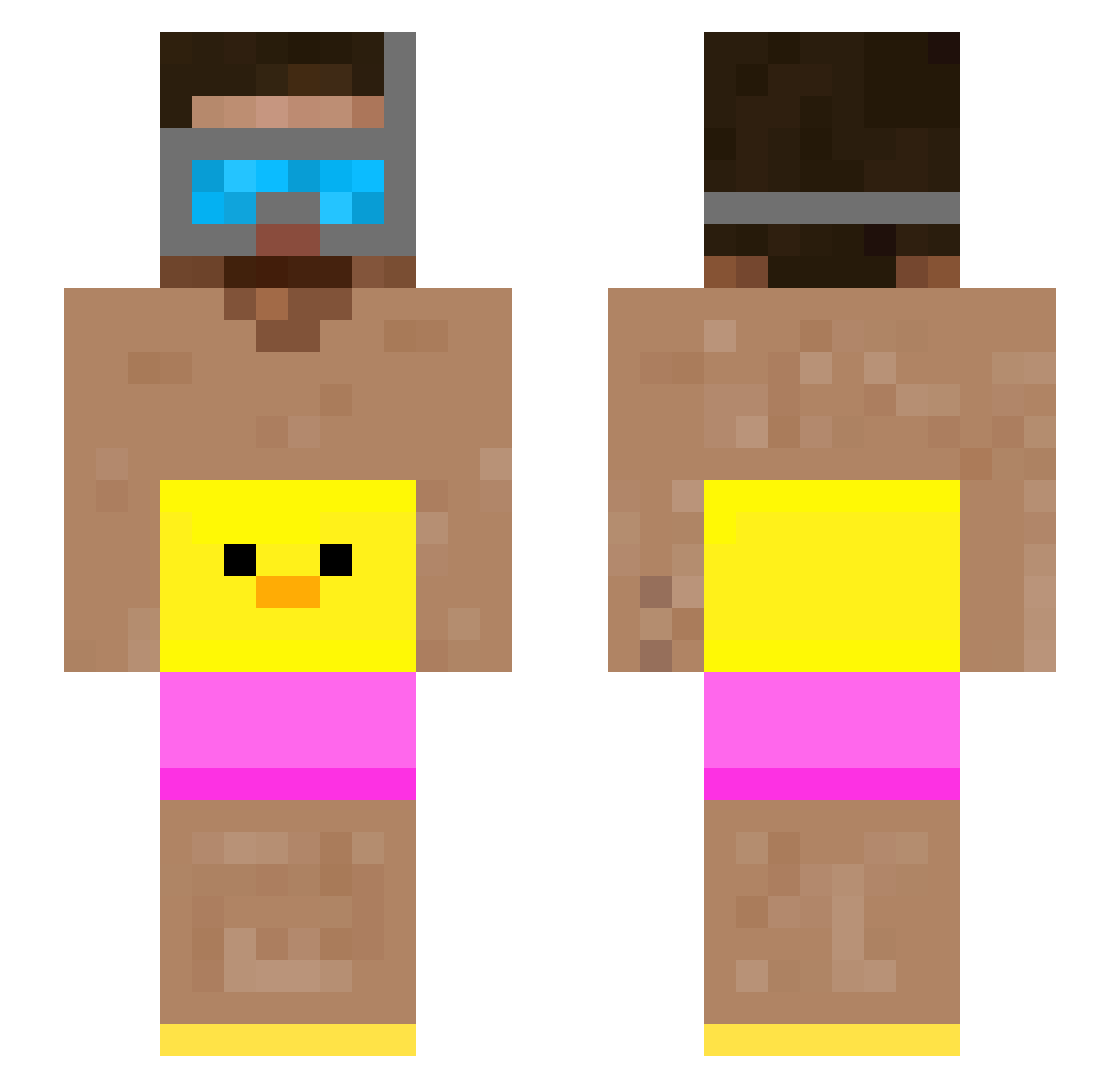 WELSSS Minecraft skin, front and back view