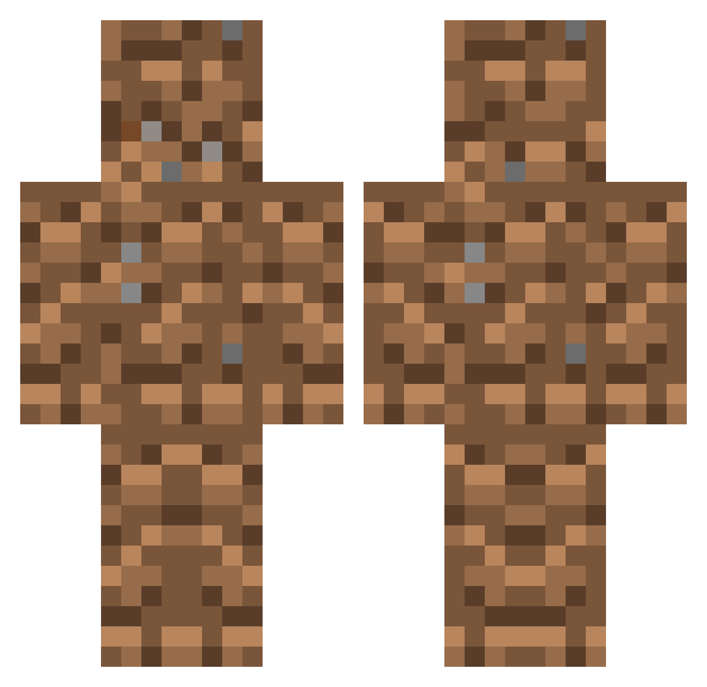 brian1x Minecraft skin, front and back view