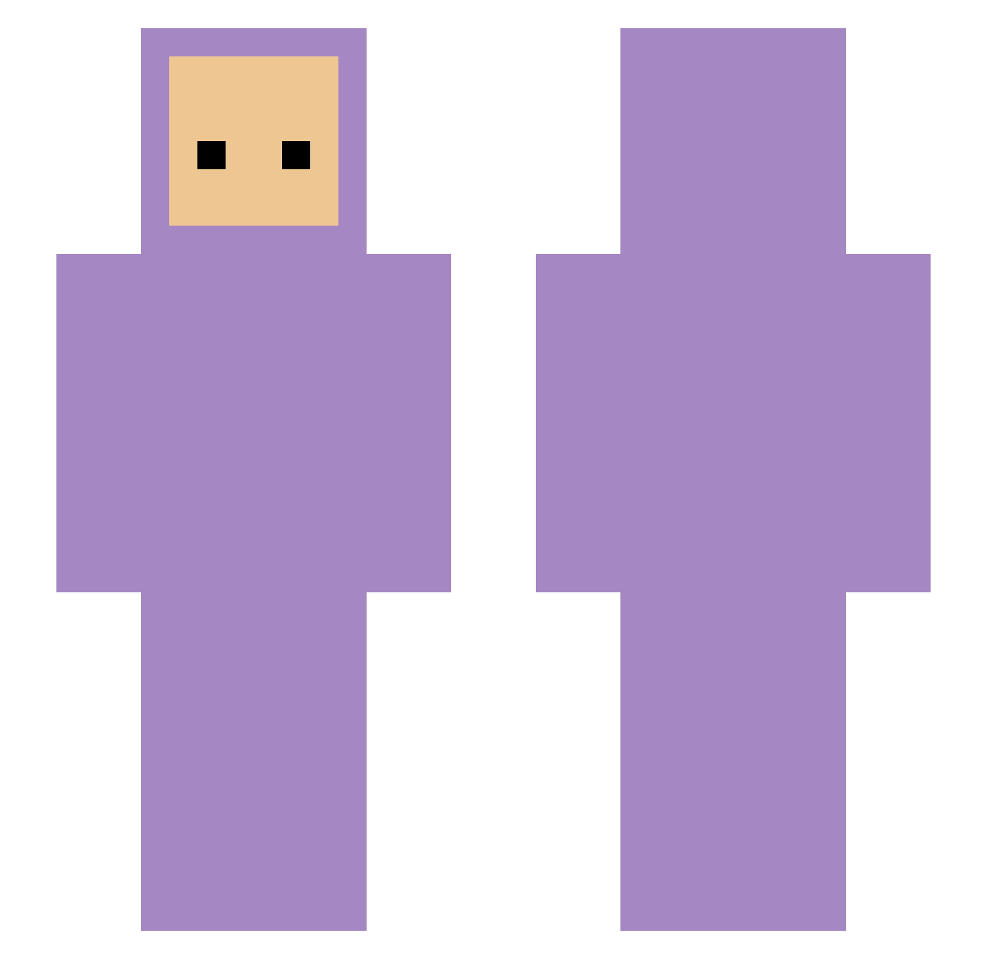 TankNation Minecraft skin, front and back view