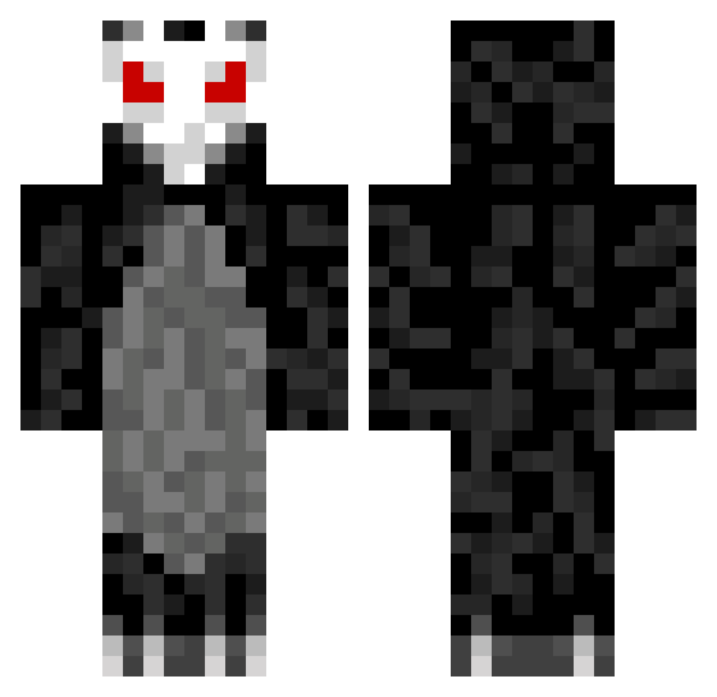 JohnnyWP Minecraft skin, front and back view