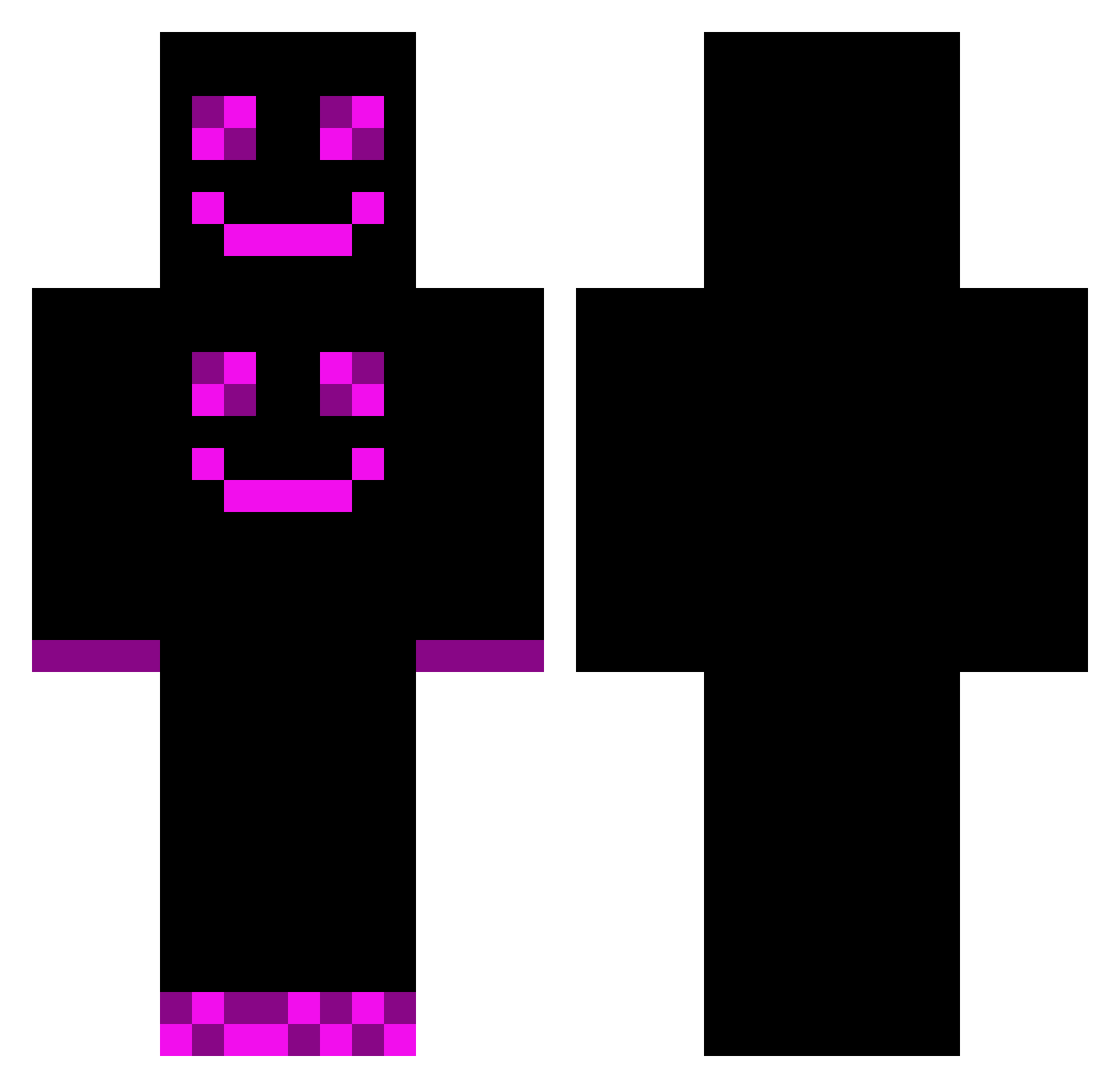 SkibidiFanumTax_ Minecraft skin, front and back view