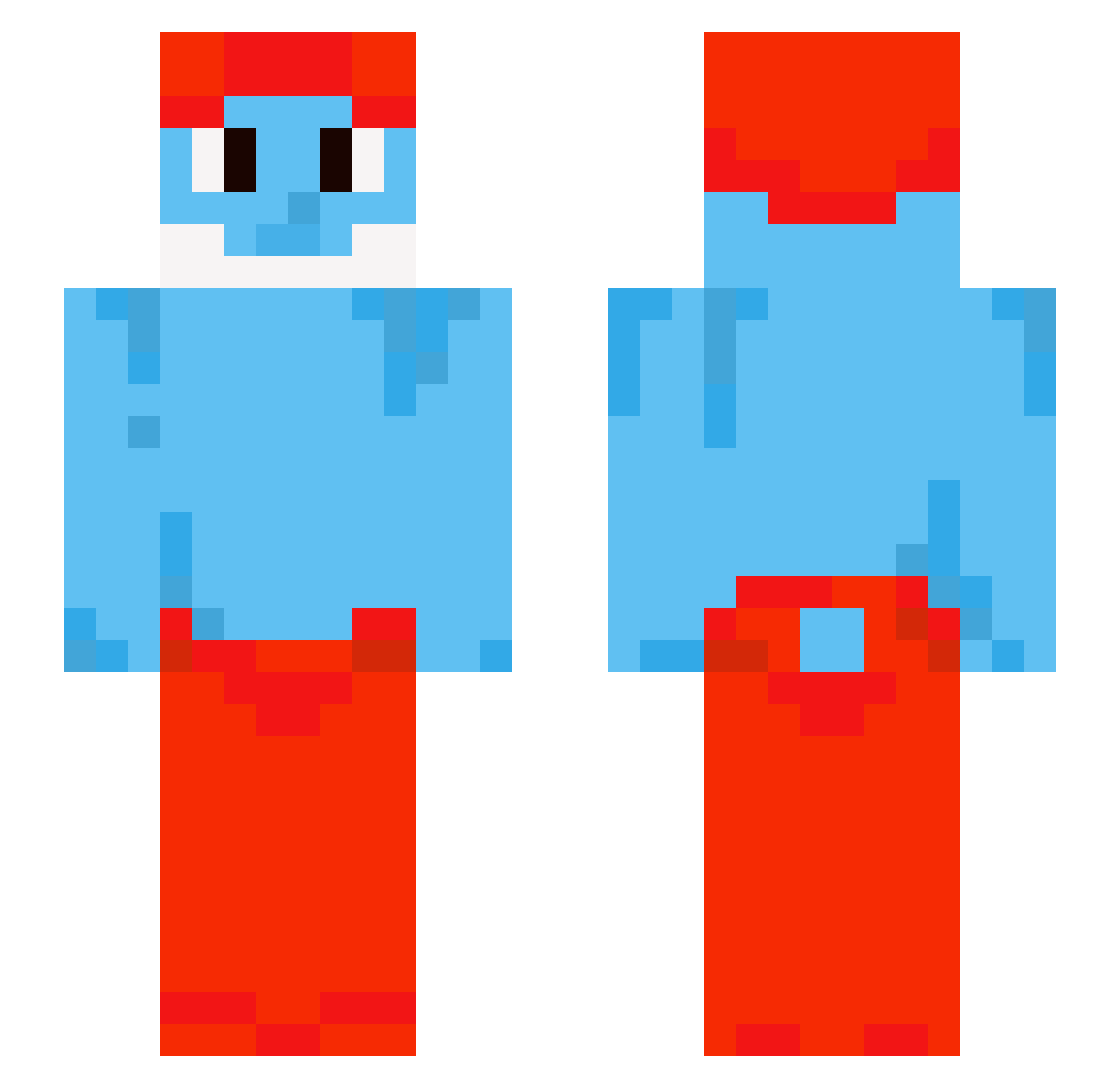 bujsie21 Minecraft skin, front and back view