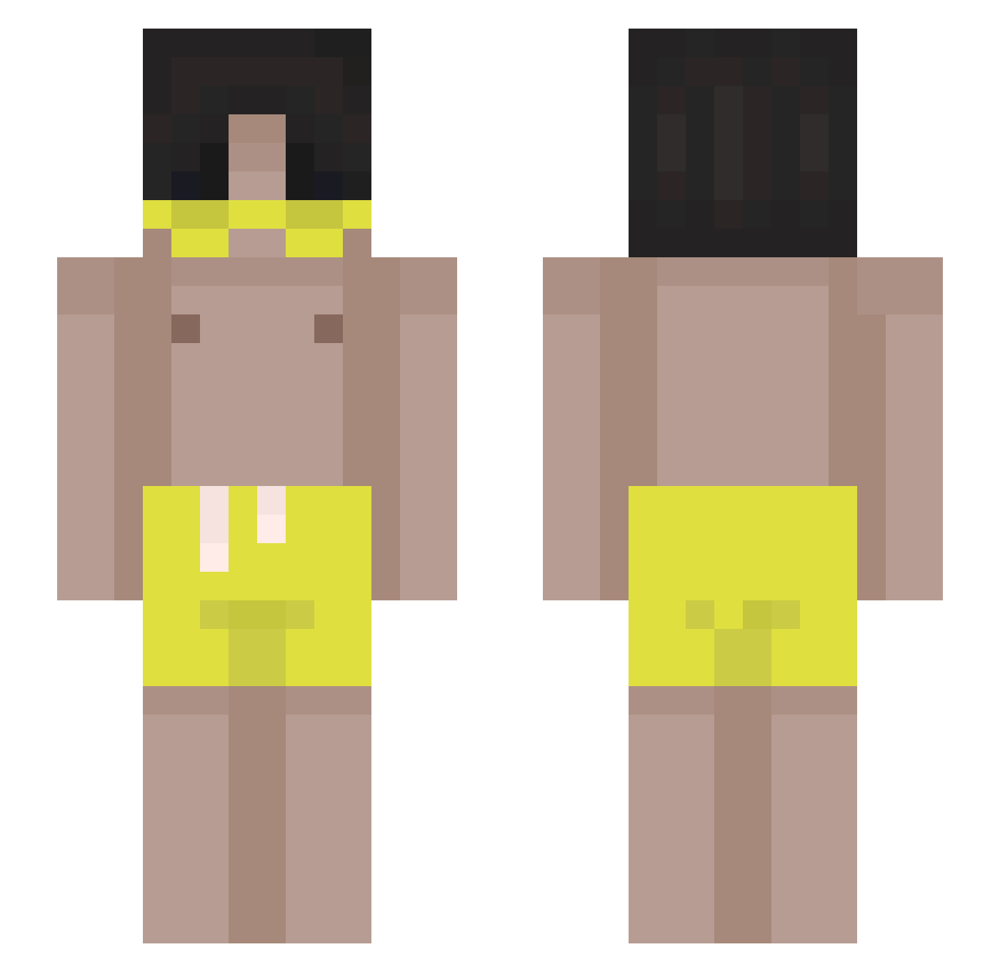 IceOnYuri Minecraft skin, front and back view
