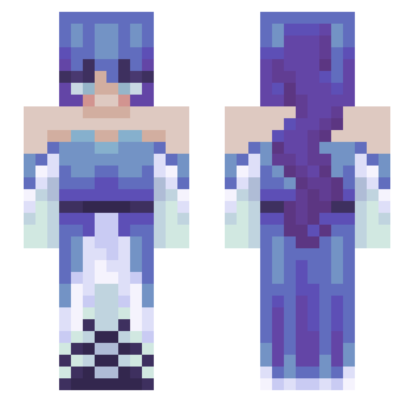 zeetwinz21 Minecraft skin, front and back view