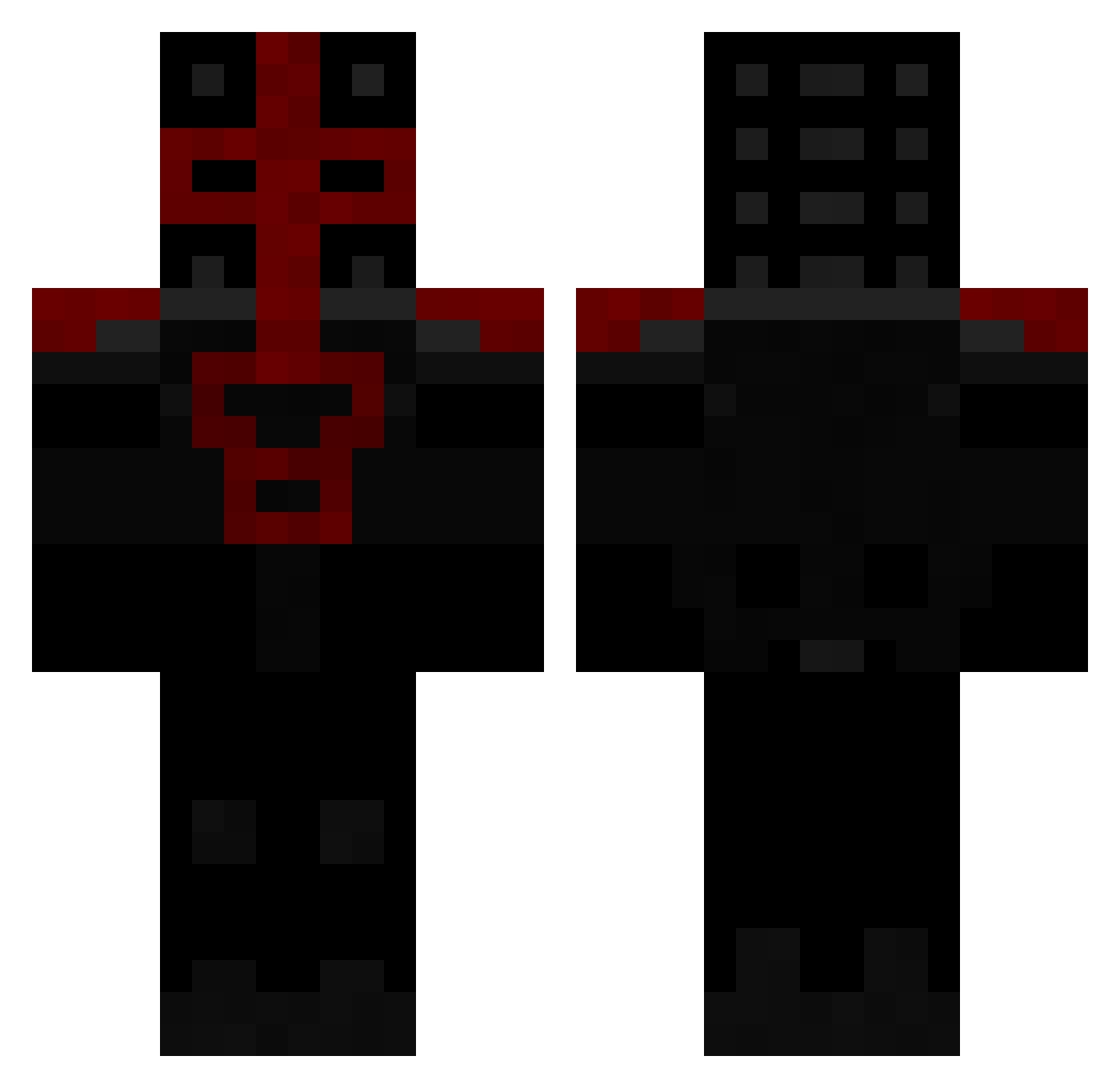 HamManTF Minecraft skin, front and back view