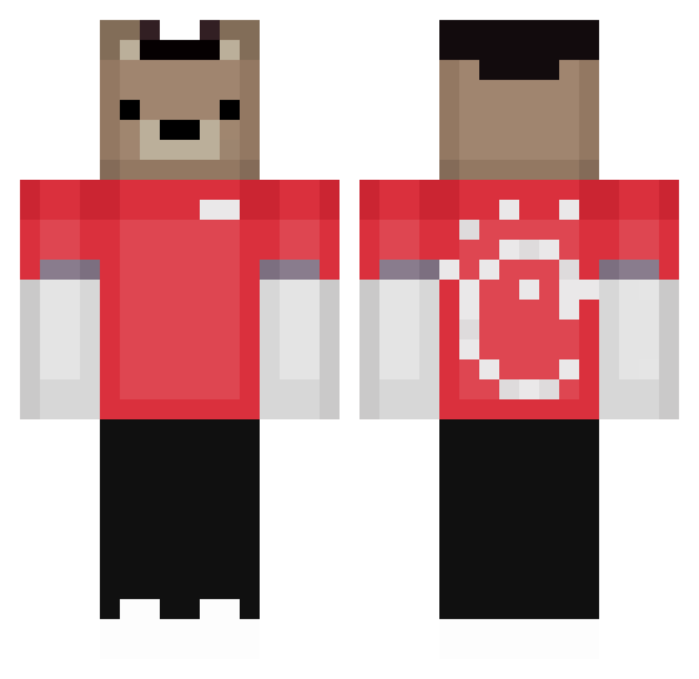 Harris0nn007 Minecraft skin, front and back view