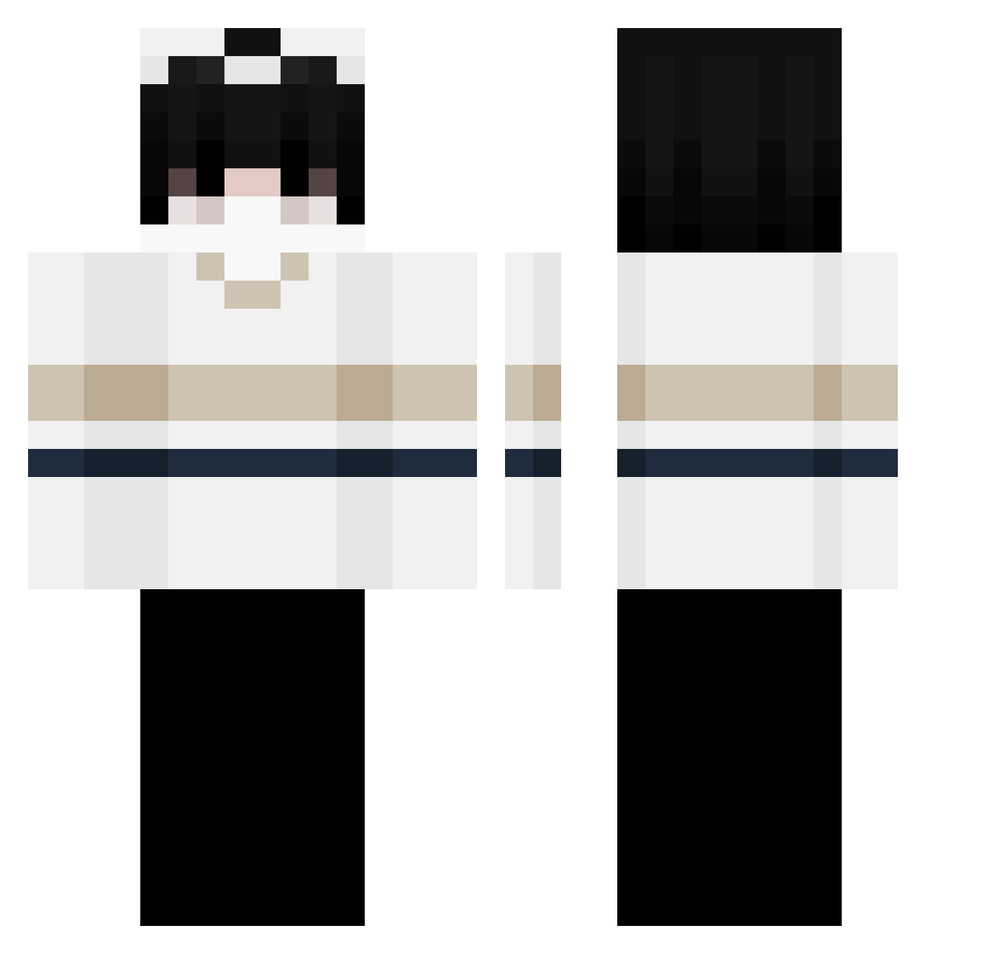 ZYlalaaa Minecraft skin, front and back view
